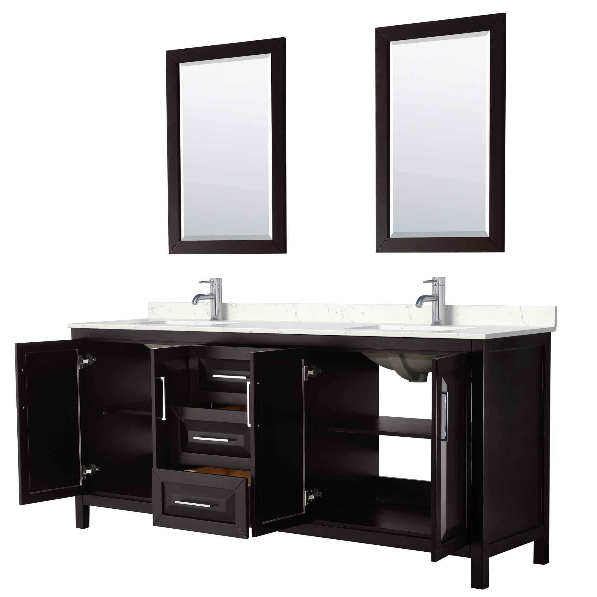 Wyndham Collection WCV252580DDEC2UNSM24 Bath-Vanity-Combo - View #2