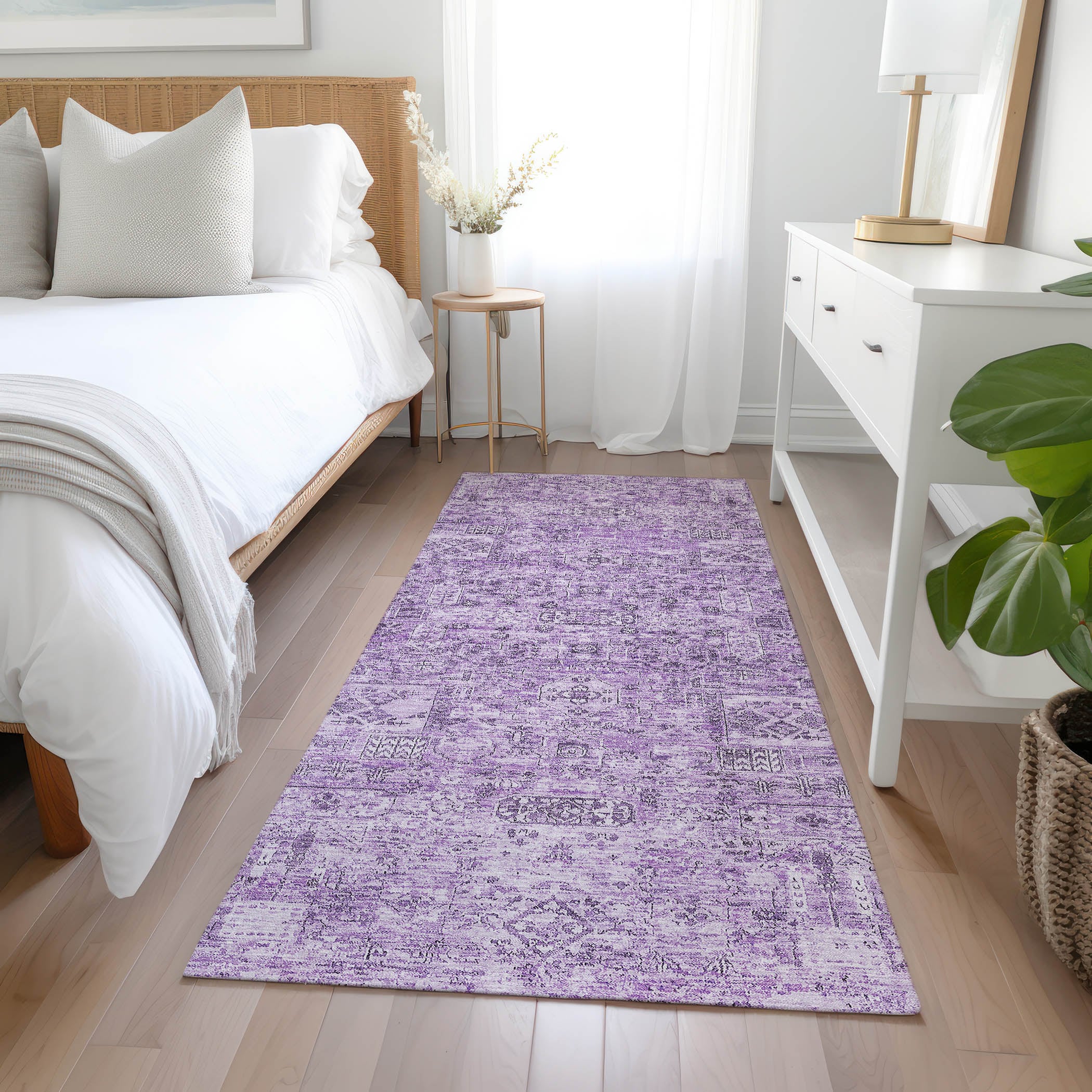 Addison Rugs ACN611LL2X8 Chantille ACN611LL 2 x 7 (ft) Polyester Lilac Rectangular Indoor/Outdoor Abstract Machine washable Runner rug