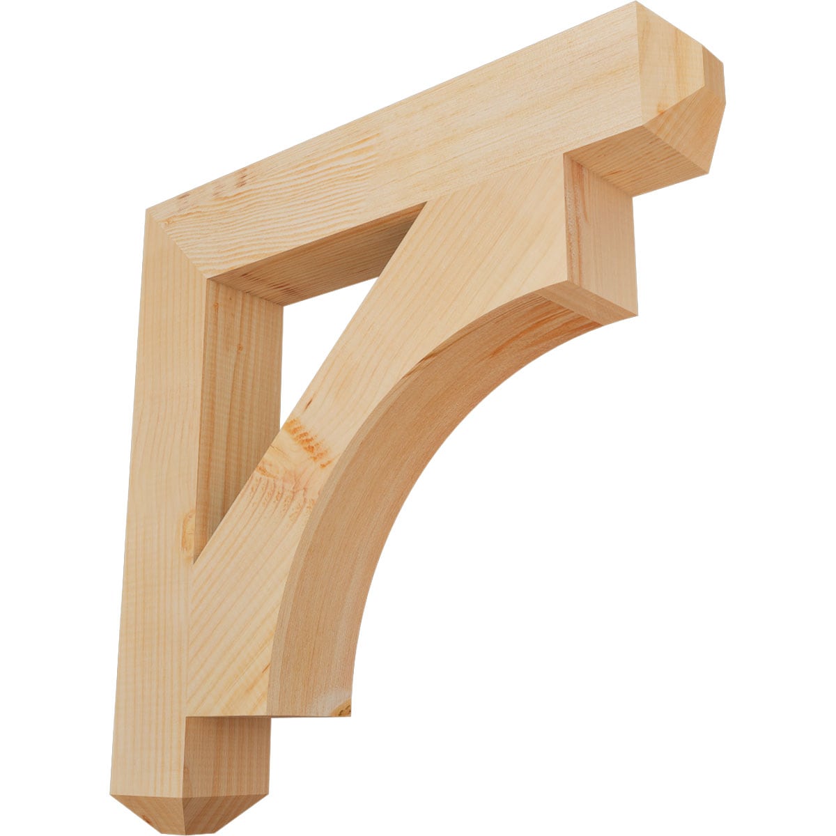 Ekena Millwork BKT04X24X24WTL04SDF Westlake craftsman smooth 3-1/2-in x 24-in x 24-in Douglas fir Brown Wood Standard bracket
