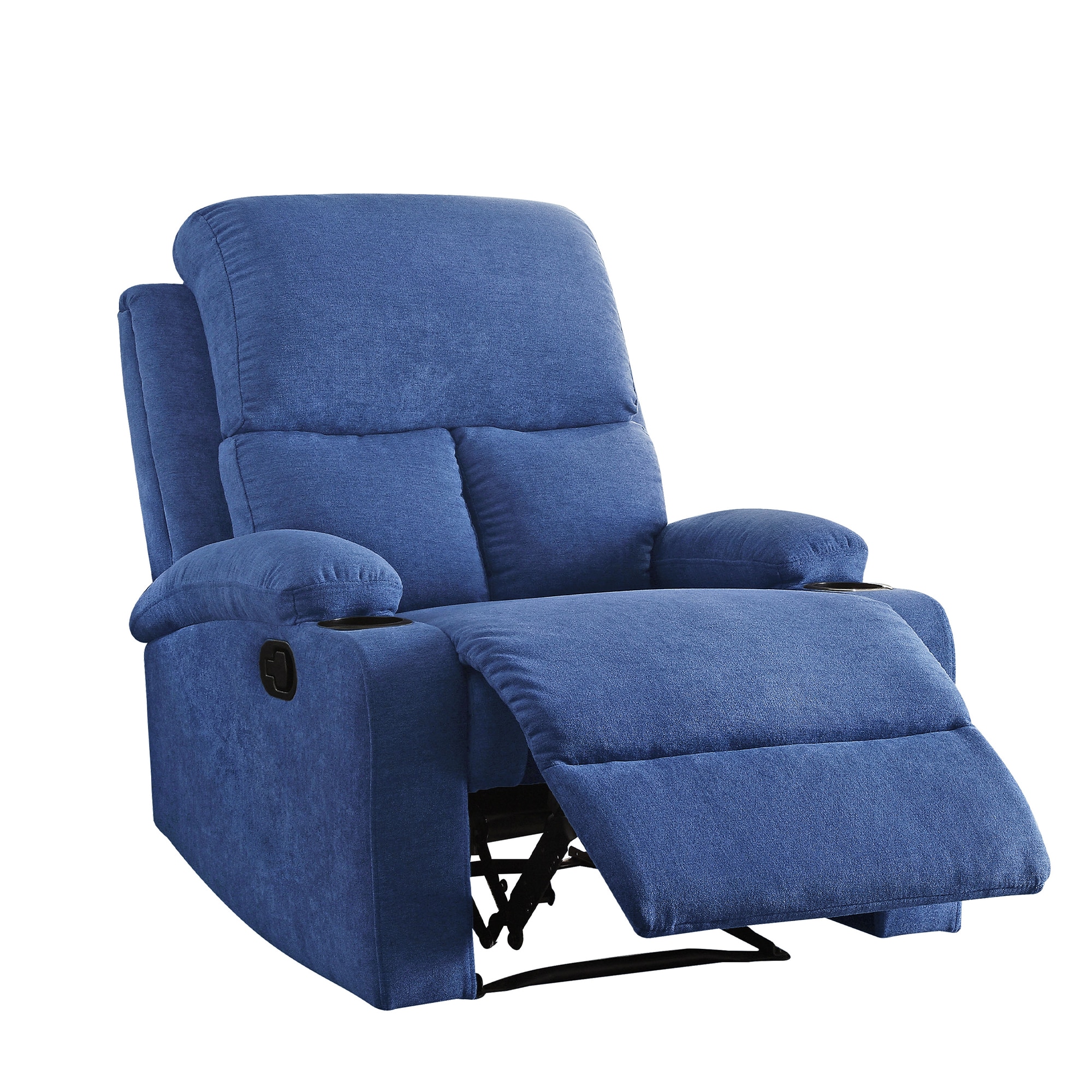 Mondawe MO-8071-BL Blue Velvet Upholstered Recliner