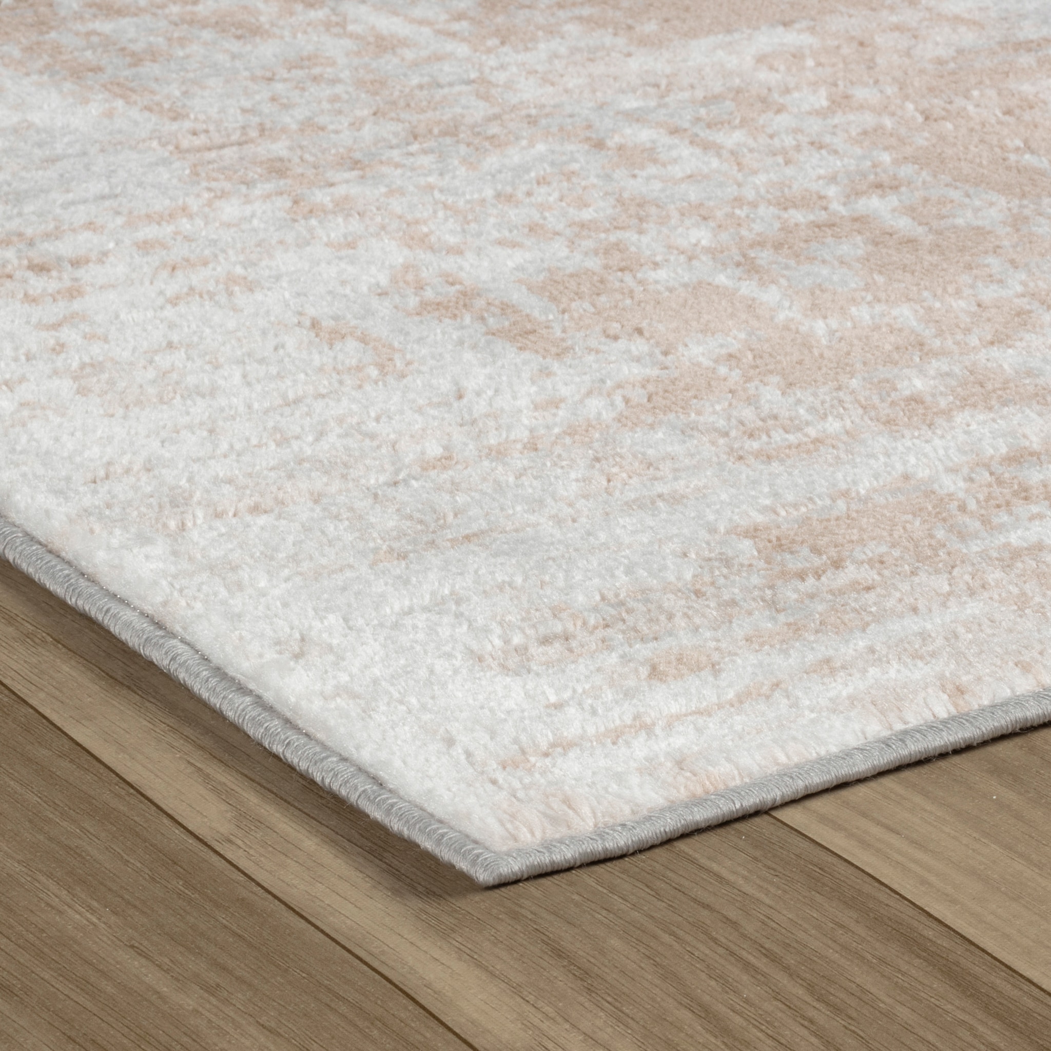 Rug Branch Lysa 4' x 6' Contemporary Brown and Beige Abstract Patchwork ...