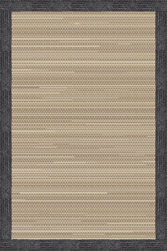 allen + roth 14314 Cooperstown 5 x 8 (ft) Braided Jute Charcoal Rectangular Indoor Border Professionally clean only Area rug