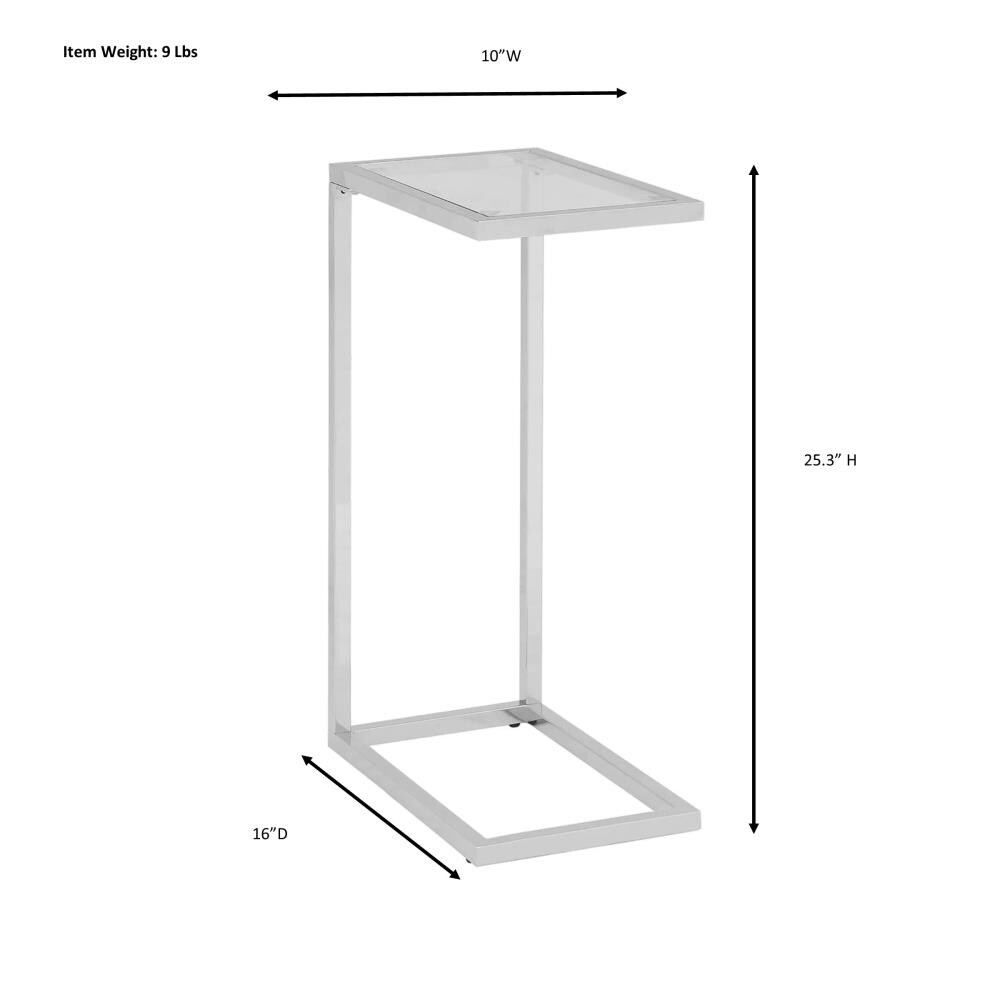 chrome and glass c table