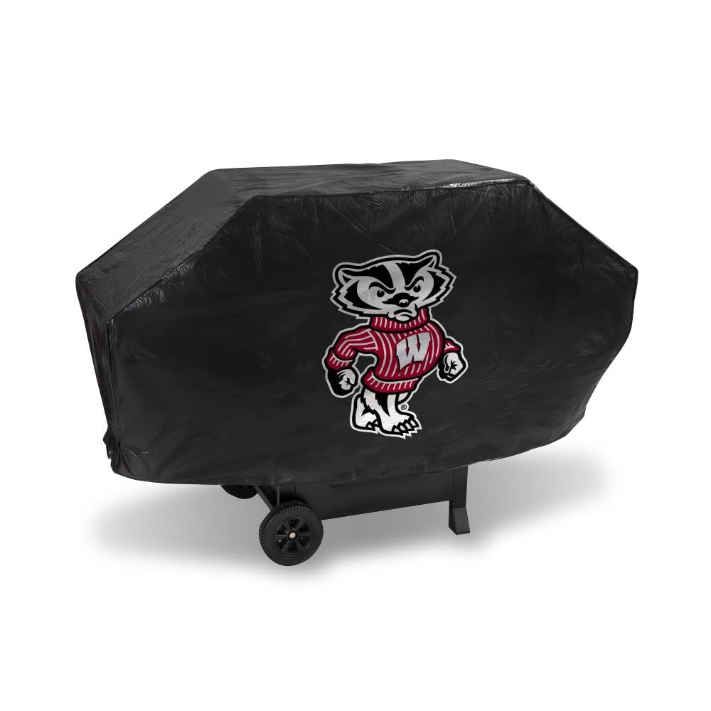 Rico Industries BCB450103 Wisconsin Badgers 68-Inches W x 35-Inches H grill covers are team color screened with team logo Gas grill Cover