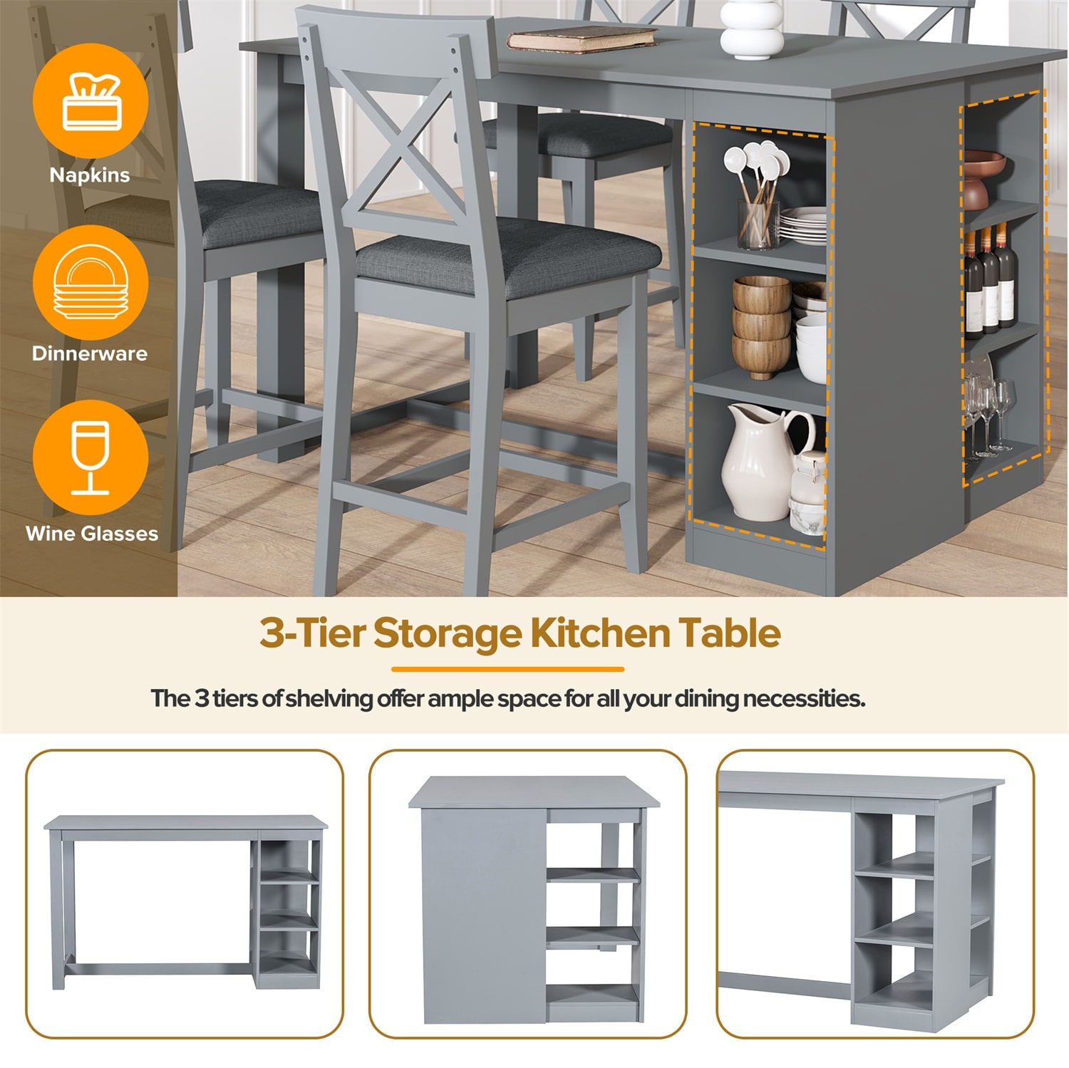 Mondawe MO-TP0141E Dining-Sets - View #3