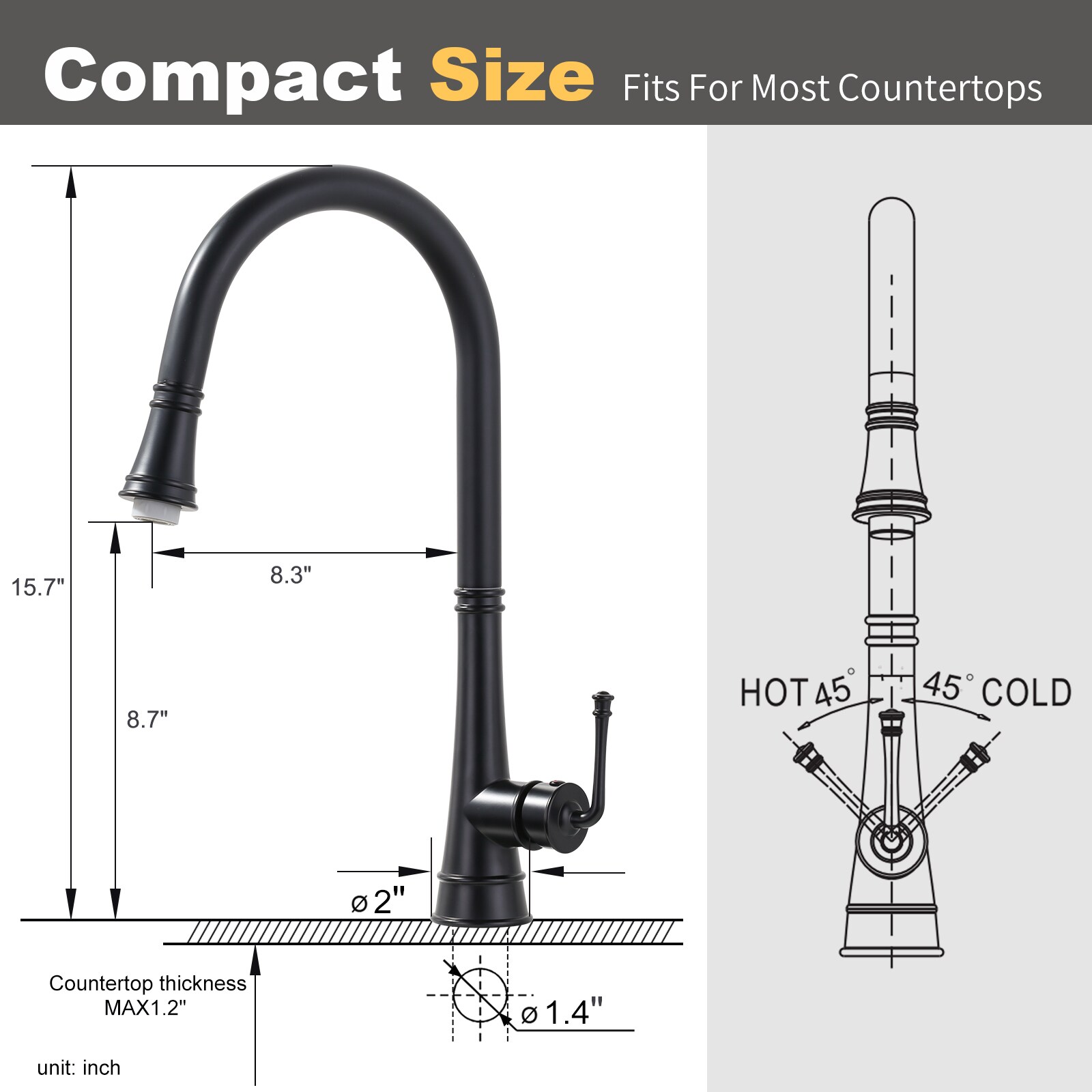 WOWOW KB122001B-LW Kitchen-Faucets - View #8