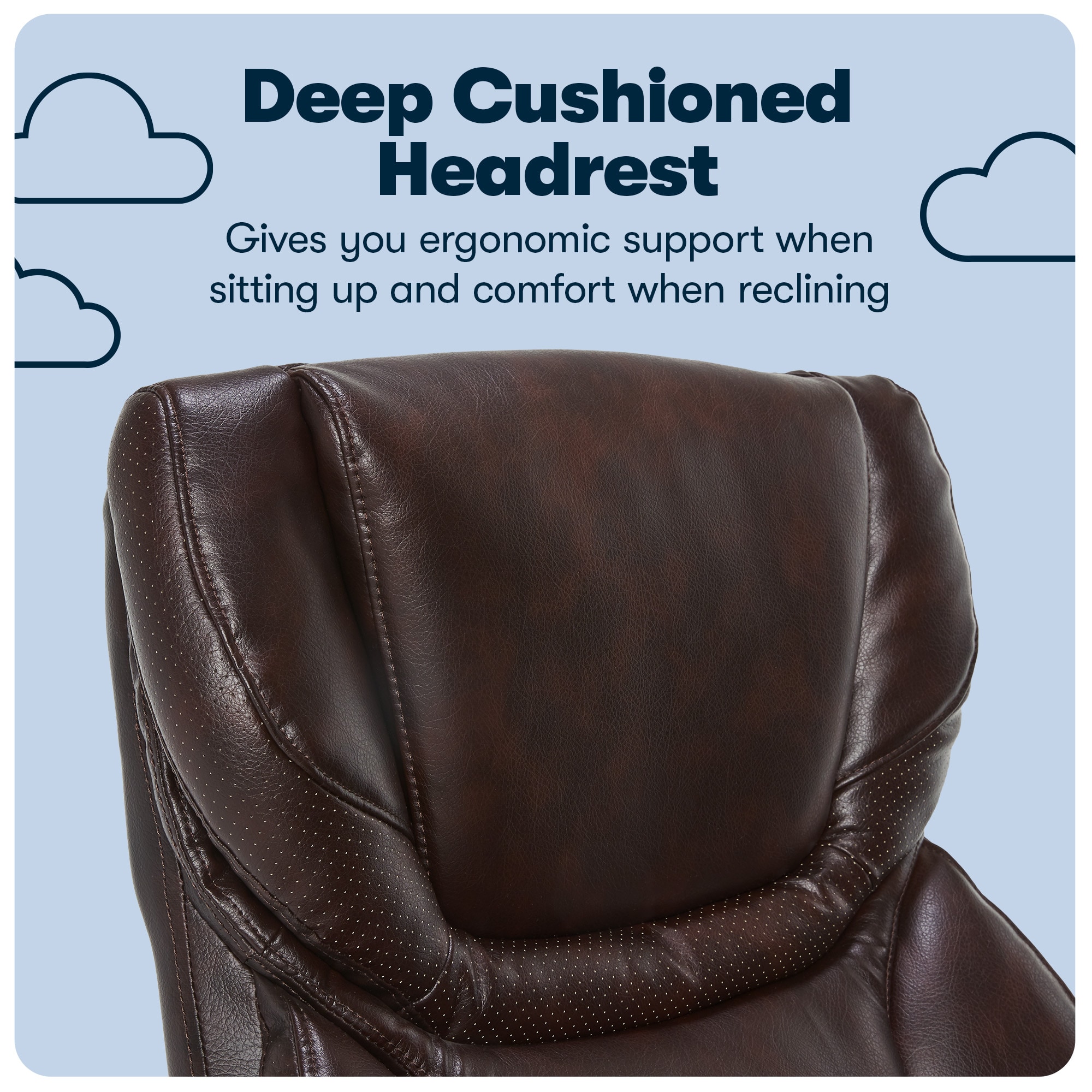 Conway High Back Brown Faux Leather Executive Swivel Chair