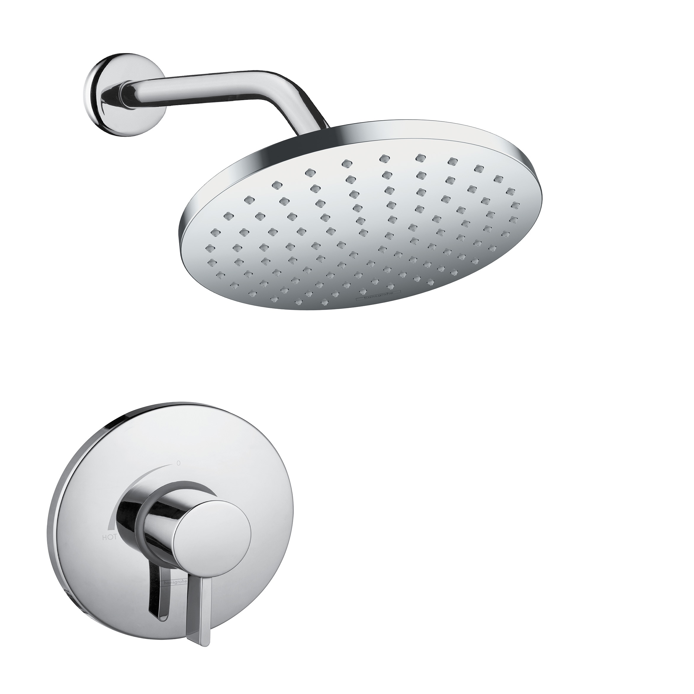 Hansgrohe 04954000 Chrome Sold separately Single function 5-Inches Round Shower Faucet with Valve