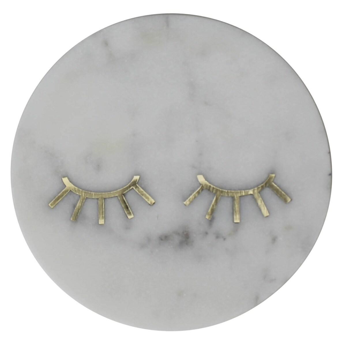 HomeRoots 4000397892 1-in x 6-in White Round Serving Tray