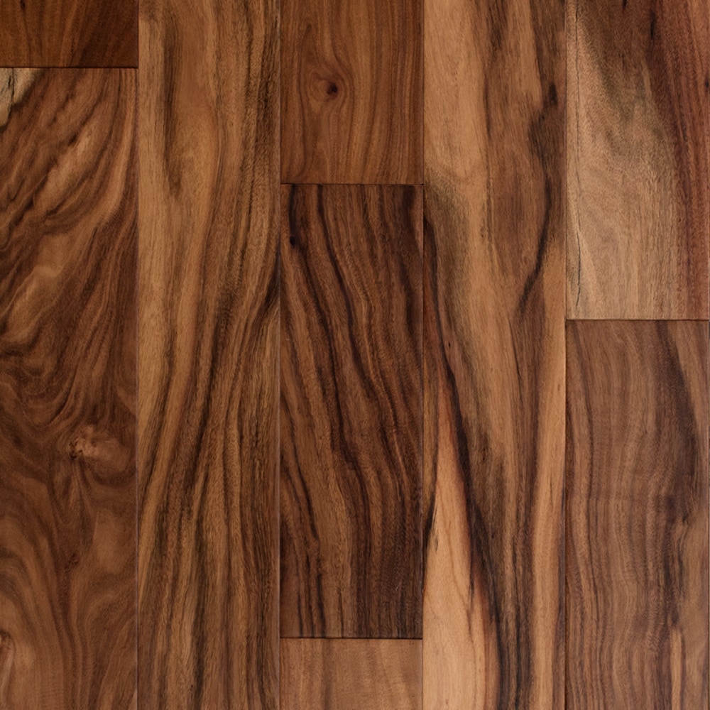 Natural Acacia 5-in W x 3/8-in T Handscraped Engineered Hardwood Flooring (32.29-sq ft) in Brown | - allen + roth LY025