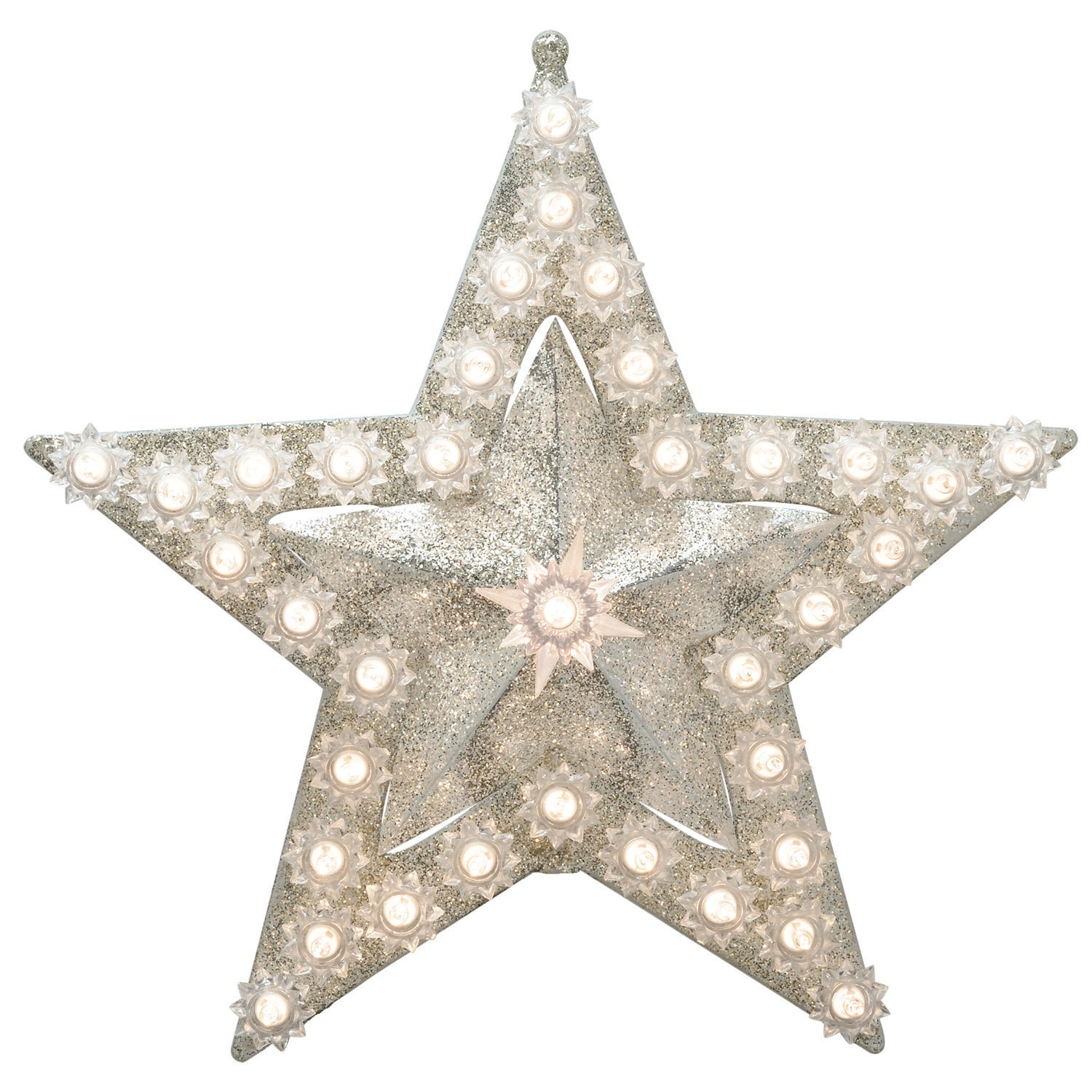 GE 10-in Star White Christmas Tree Topper in the Christmas Tree Toppers ...