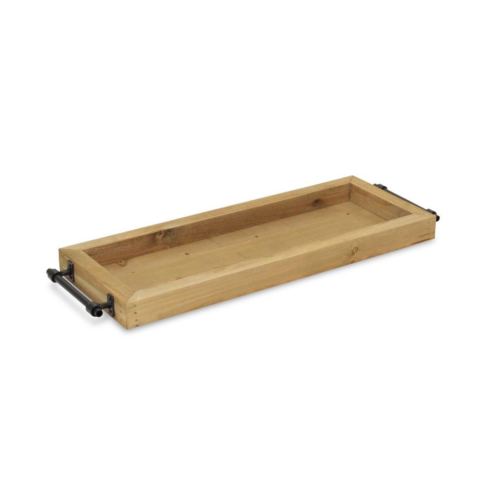 Cheung's 4799 Trays and Caddies 8-in x 22.5-in Brown Rectangle Serving Tray