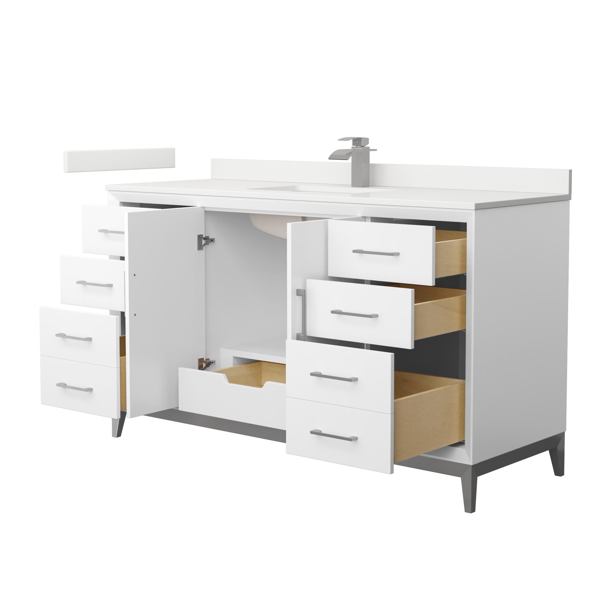 Wyndham Collection WCH818160SWHWQUNSMXX Bath-Vanity-Combo - View #2