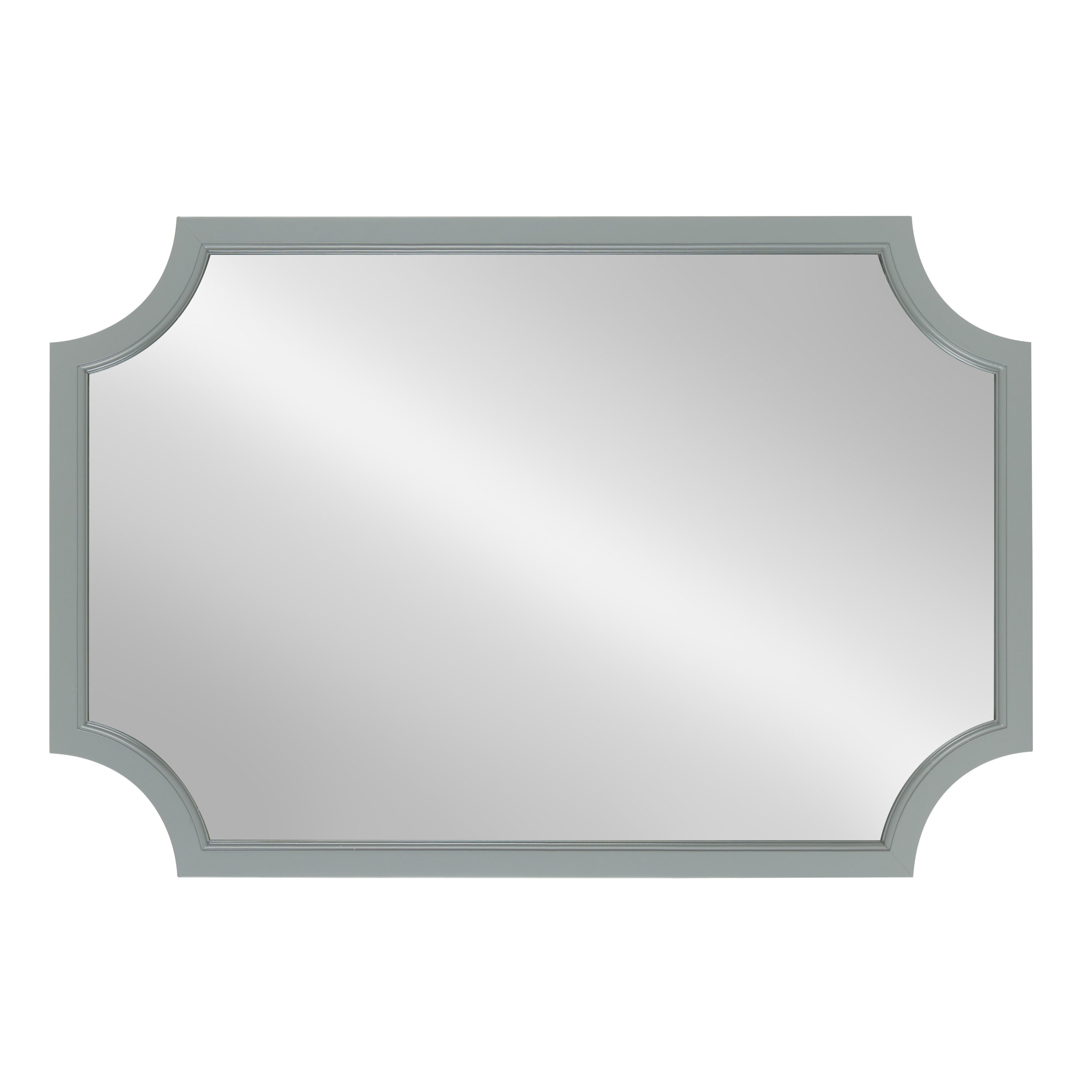 Kate and Laurel Hogan 24-in W x 36-in H Gray Framed Wall Mirror in the  Mirrors department at