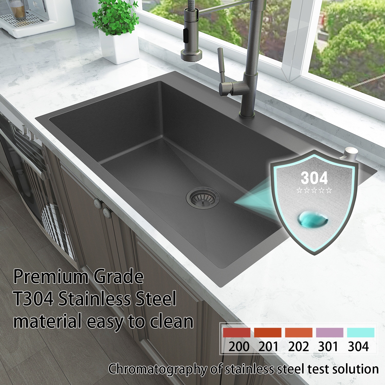 Sinber HT3322S-BR Kitchen-Sinks - View #3