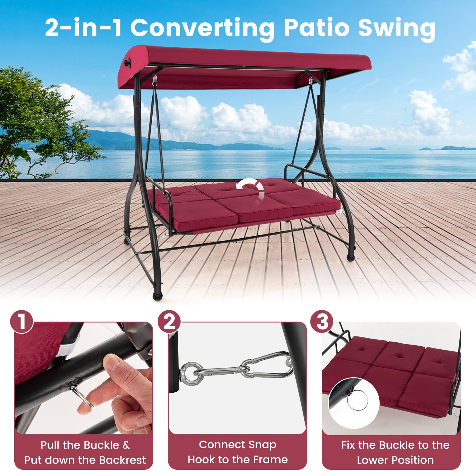 Costway LWS00101 Swing-Gliders - View #5