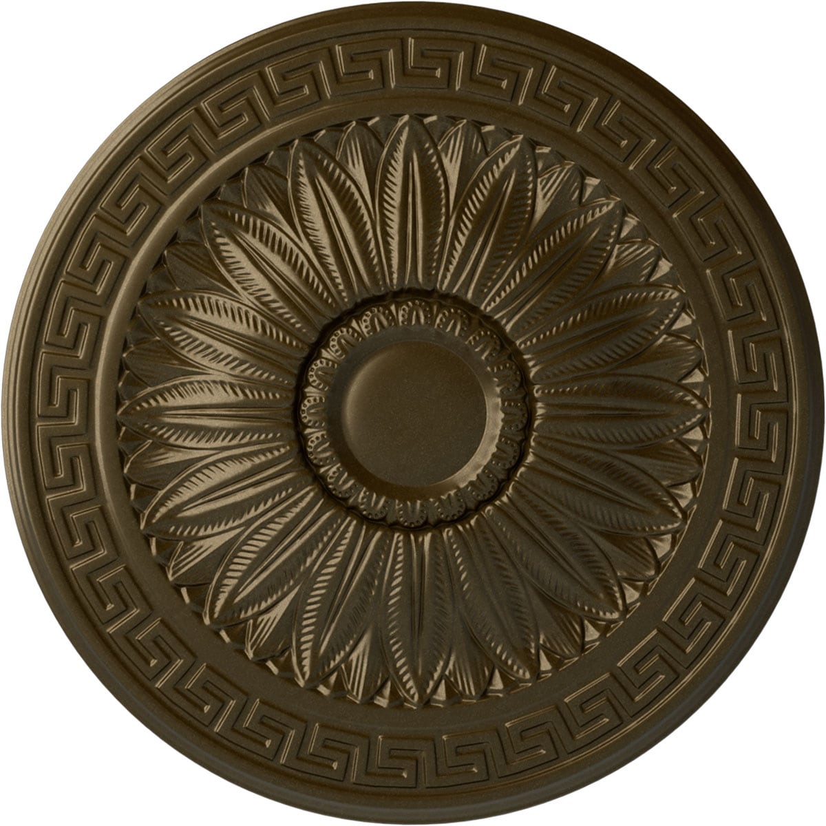 Ekena Millwork CM20HABRS Randee 20-in W x 20-in L Painted Brass Polyurethane Whole Ceiling Medallion