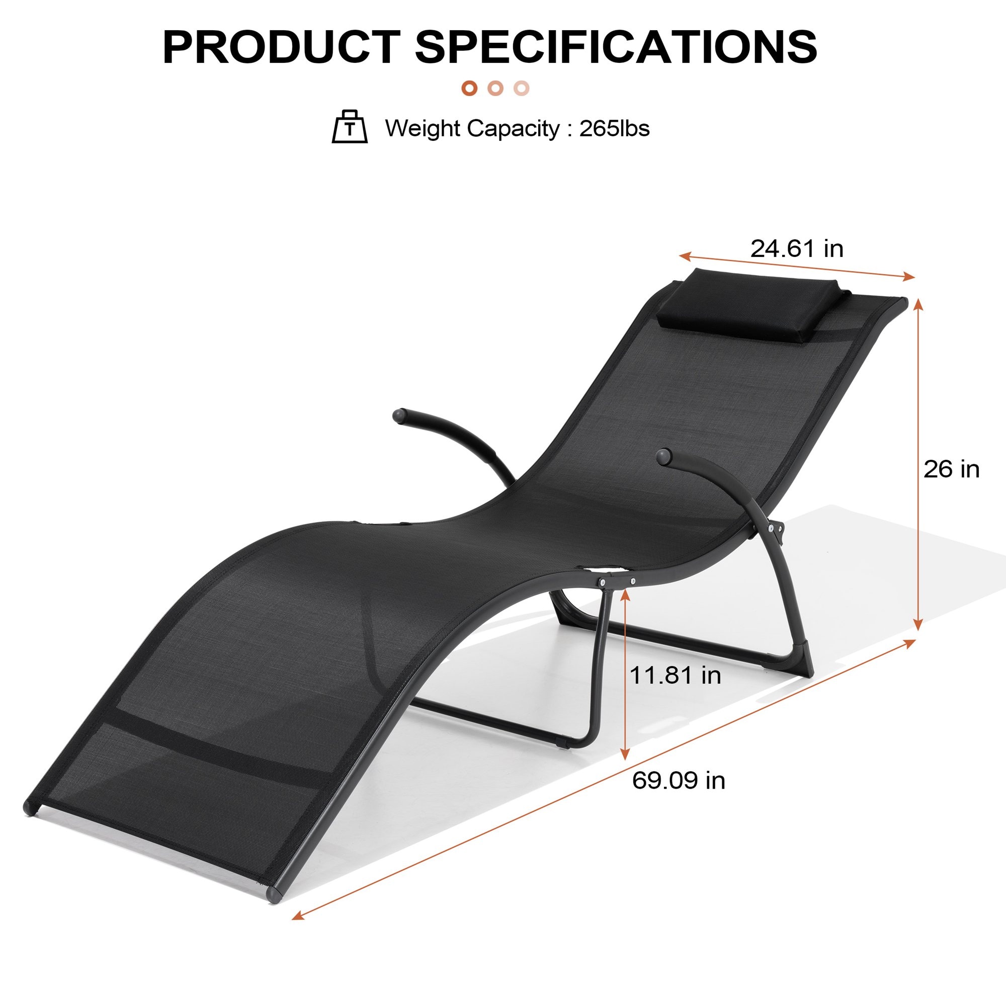 Crestlive Products CL-LG005BLK Patio-Chairs - View #3