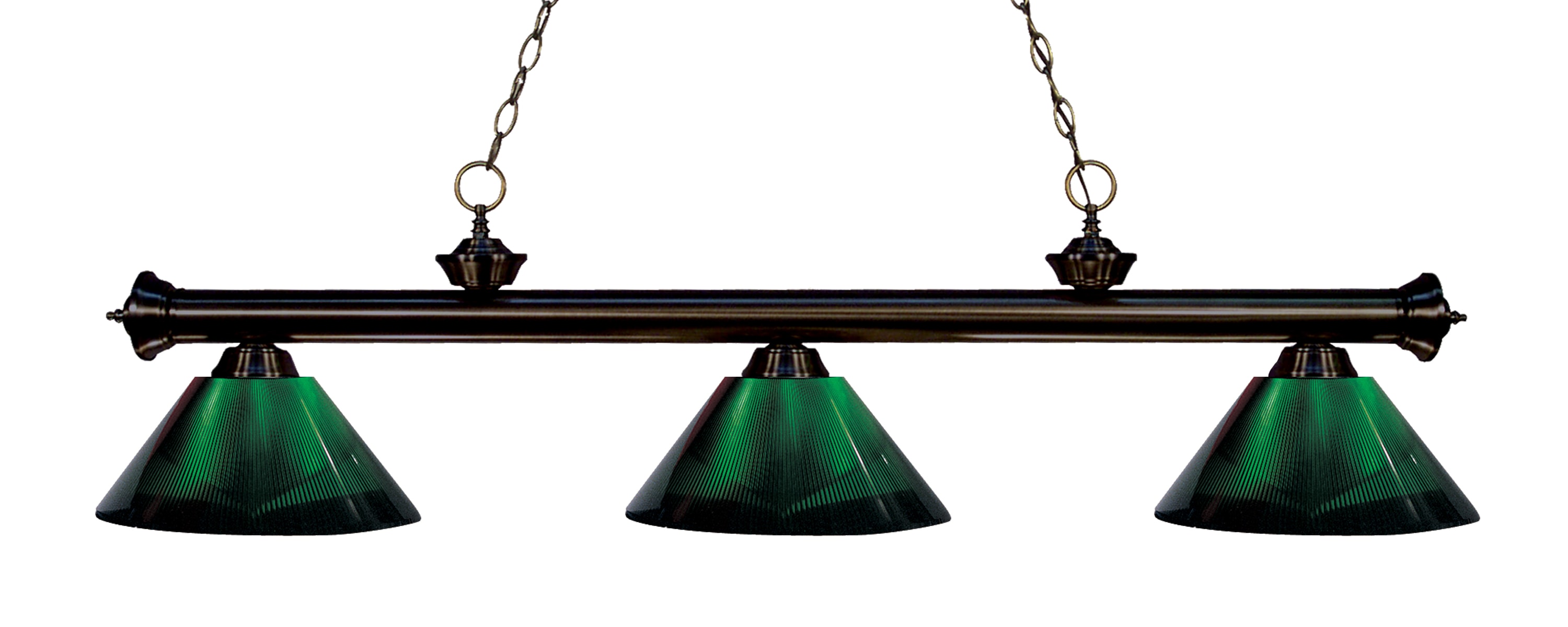 Z-Lite 200-3BRZ-ARG Riviera Bronze Incandescent Medium base (E-26) Pool Table Lighting