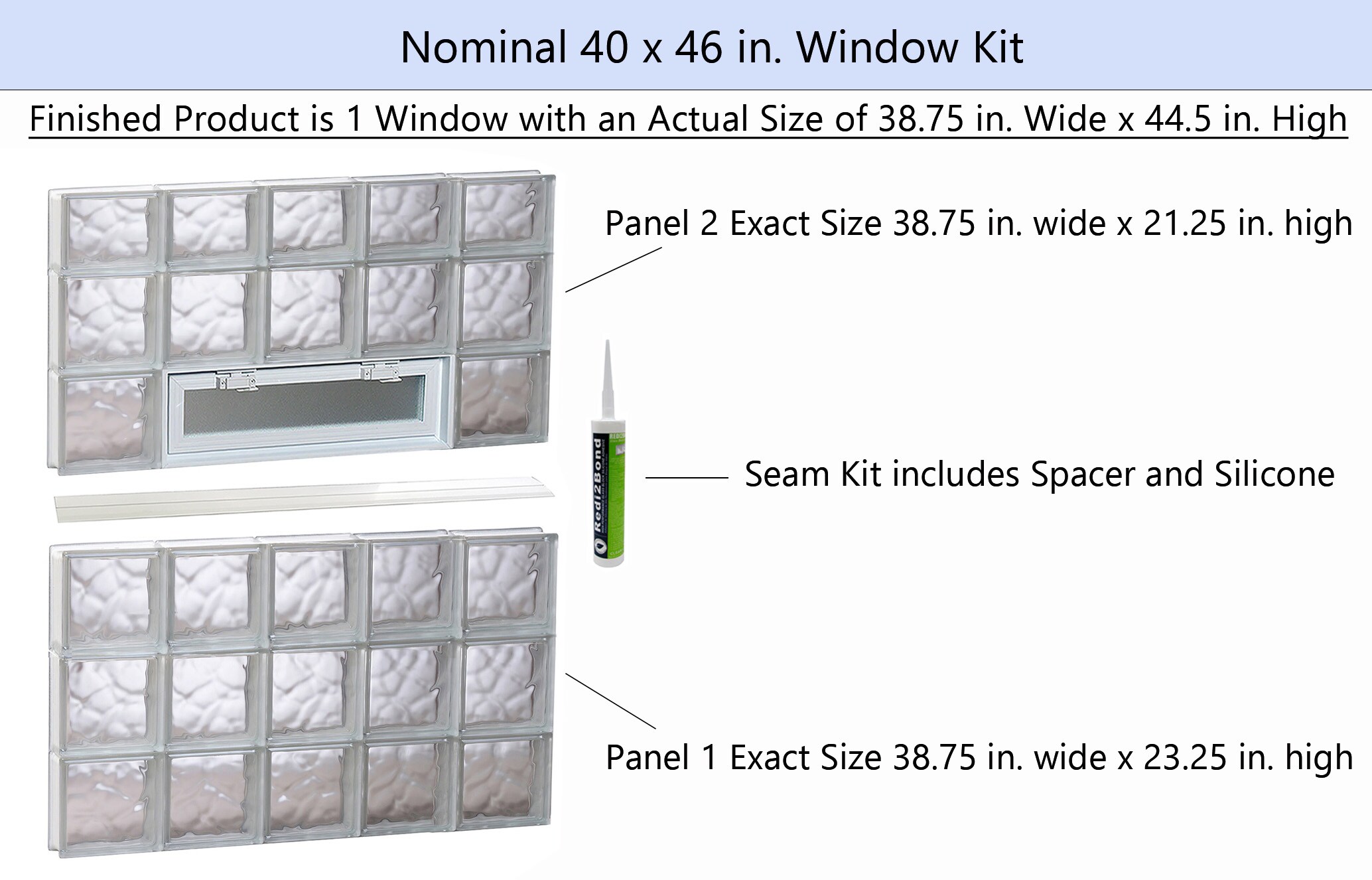 REDI2SET V4046DC Glass-Block-Windows - View #2