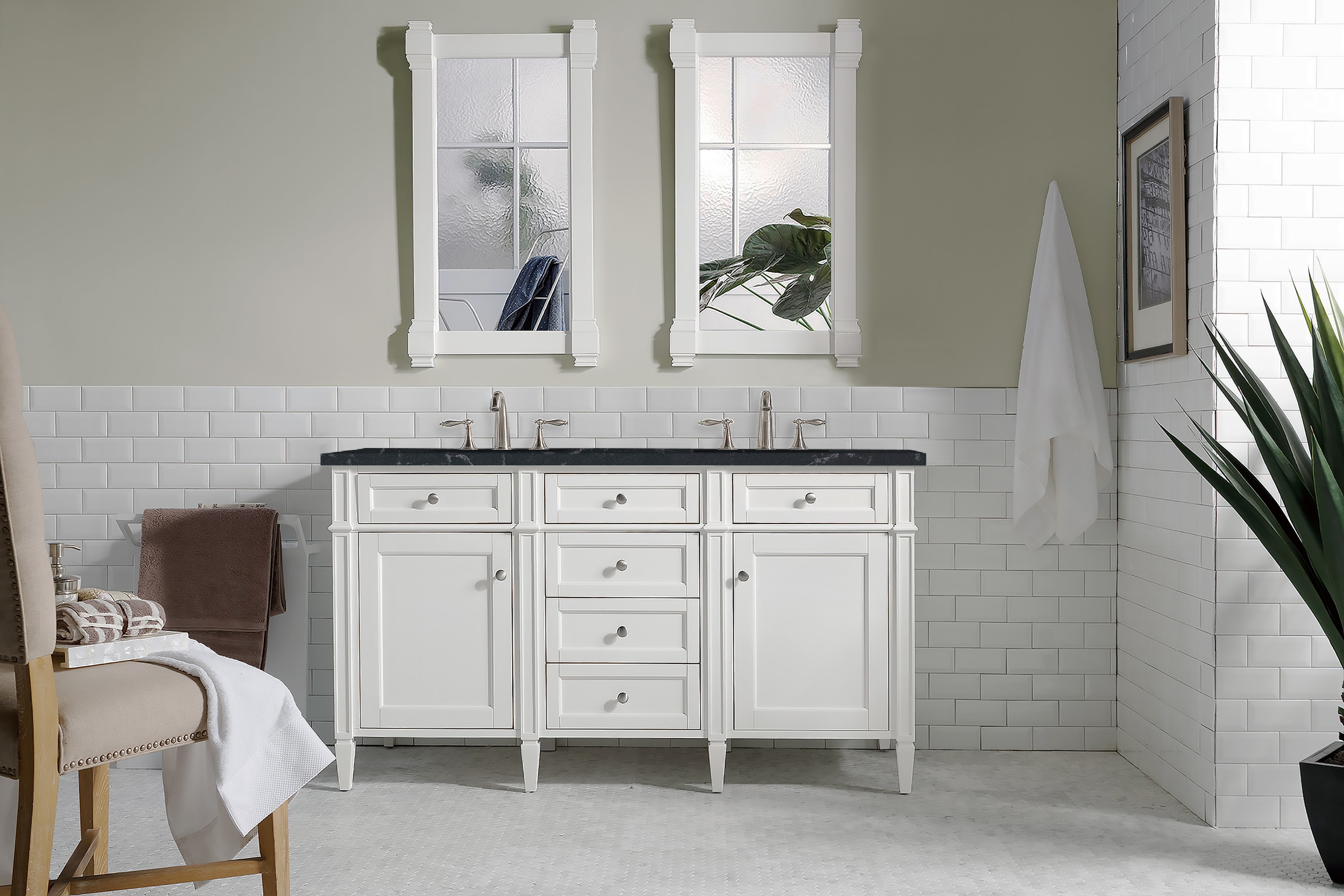 James Martin Vanities 655-V60D-BW-3CSP Bath-Vanity-Combo - View #2