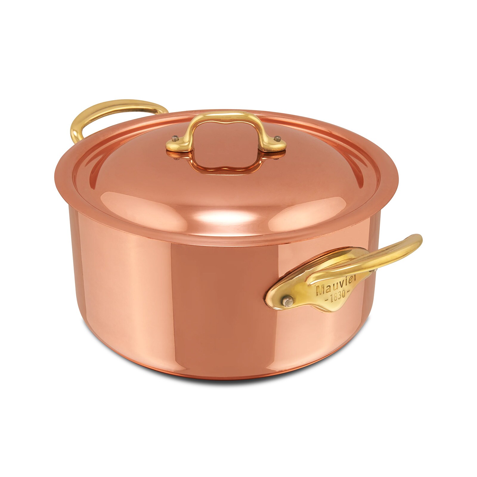 Mauviel  M'Heritage 150 B Copper  Stainless Steel Stewpan With Lid 0.9Quart