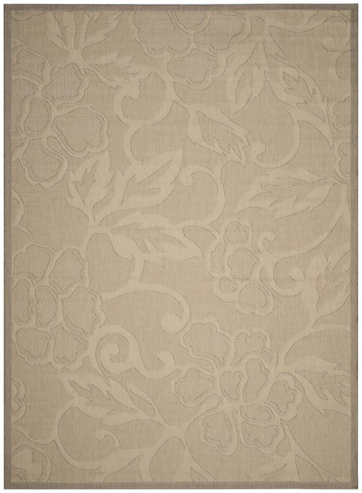 Safavieh CY2726-3001-9 Courtyard Lyon 9 x 12 (ft) Loomed Polypropylene Natural/Brown Rectangular Indoor/Outdoor Floral/Botanical Coastal Area rug