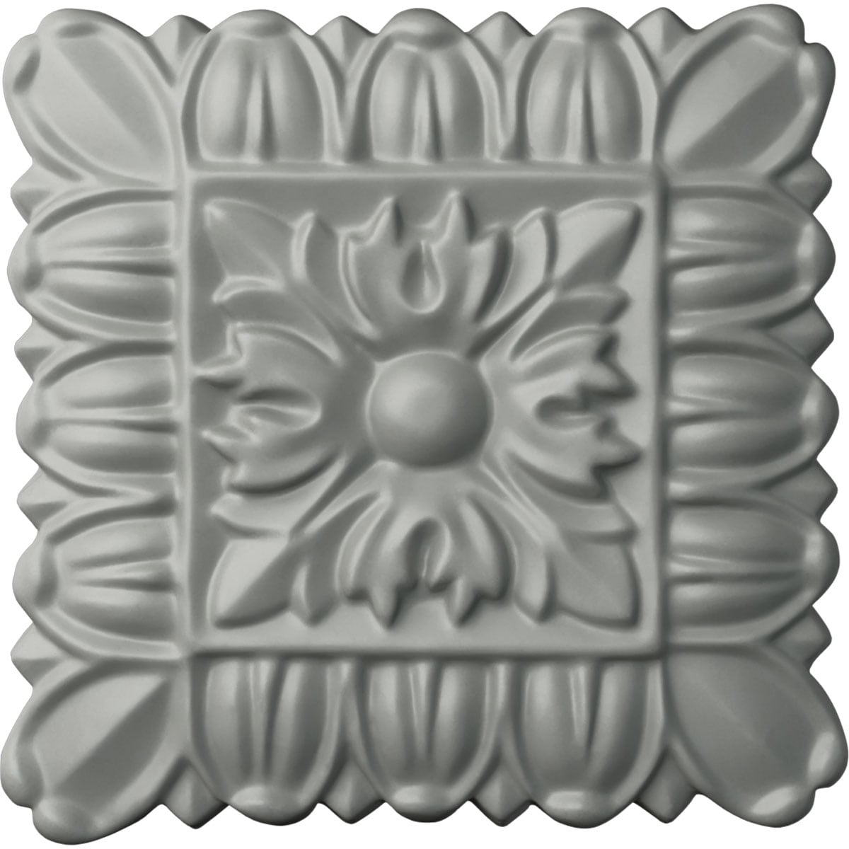 Ekena Millwork ROS04X04BA Baltimore 4.125-in x 4.125-in Primed Urethane Square Rosette