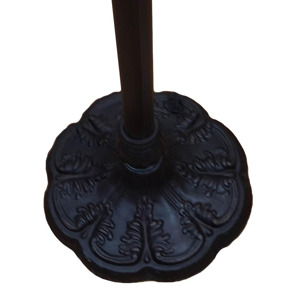 Elegant Tiffany-Style 72" White Stained Glass Torchiere Floor Lamp