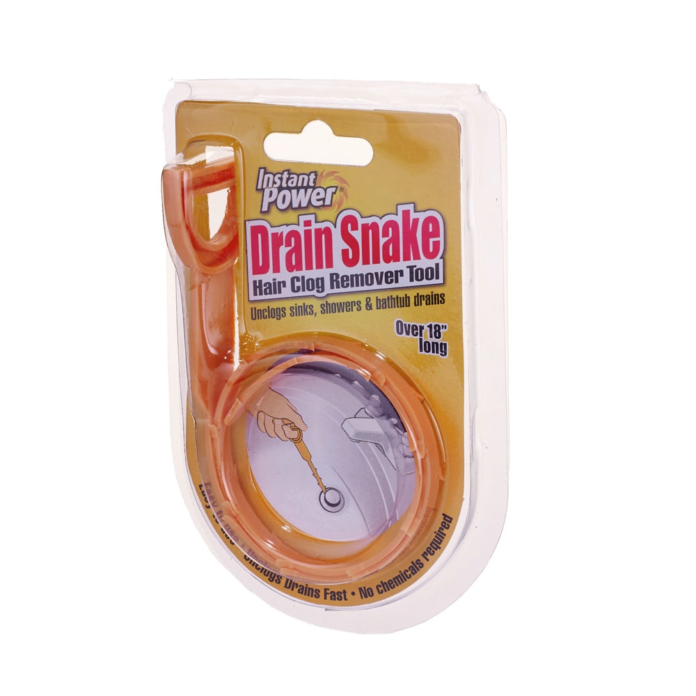 Instant Power Plastic Drain Snake - Clear Clogged Drains Fast - No