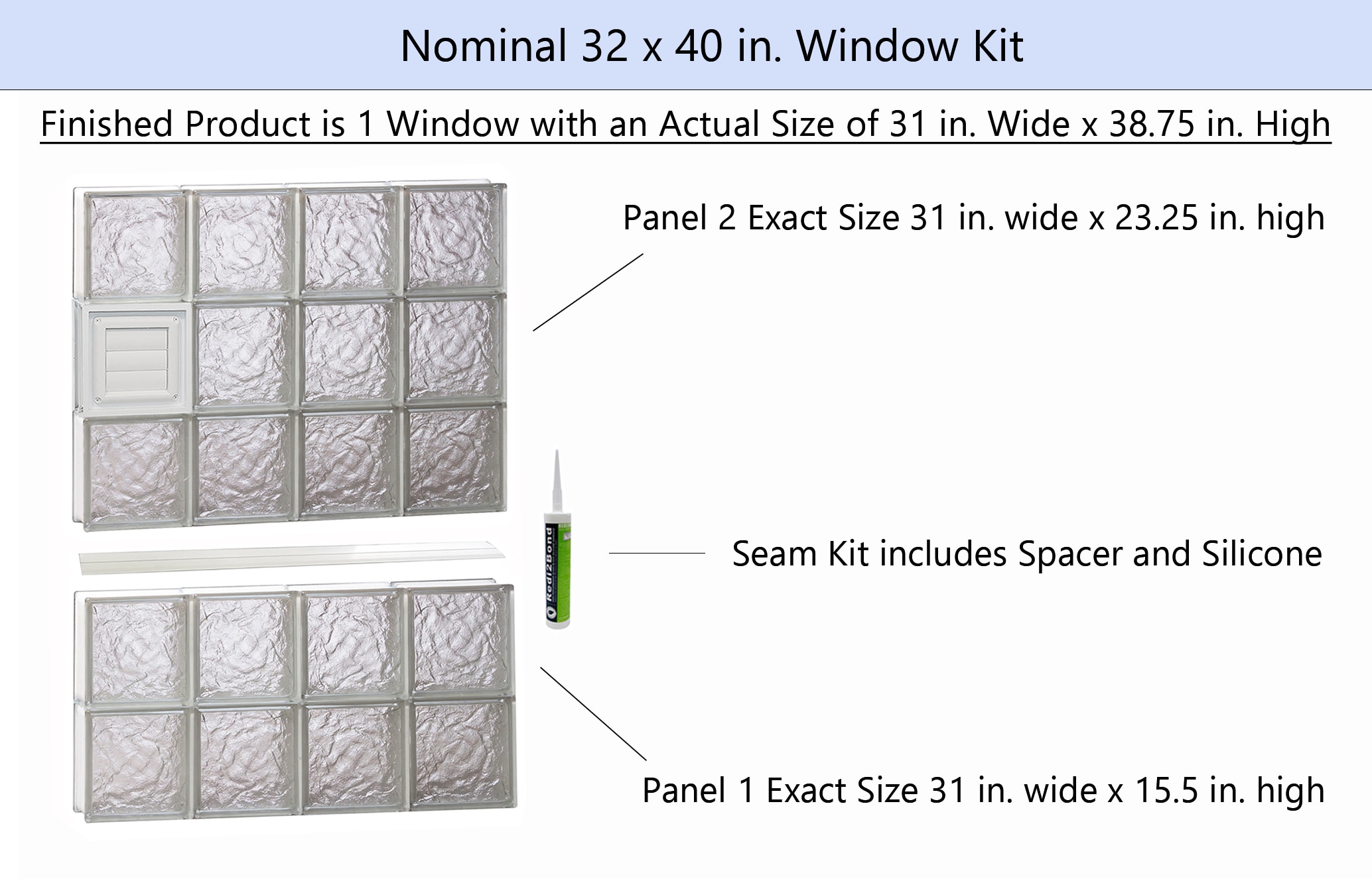 REDI2SET D3240IS Glass-Block-Windows - View #2