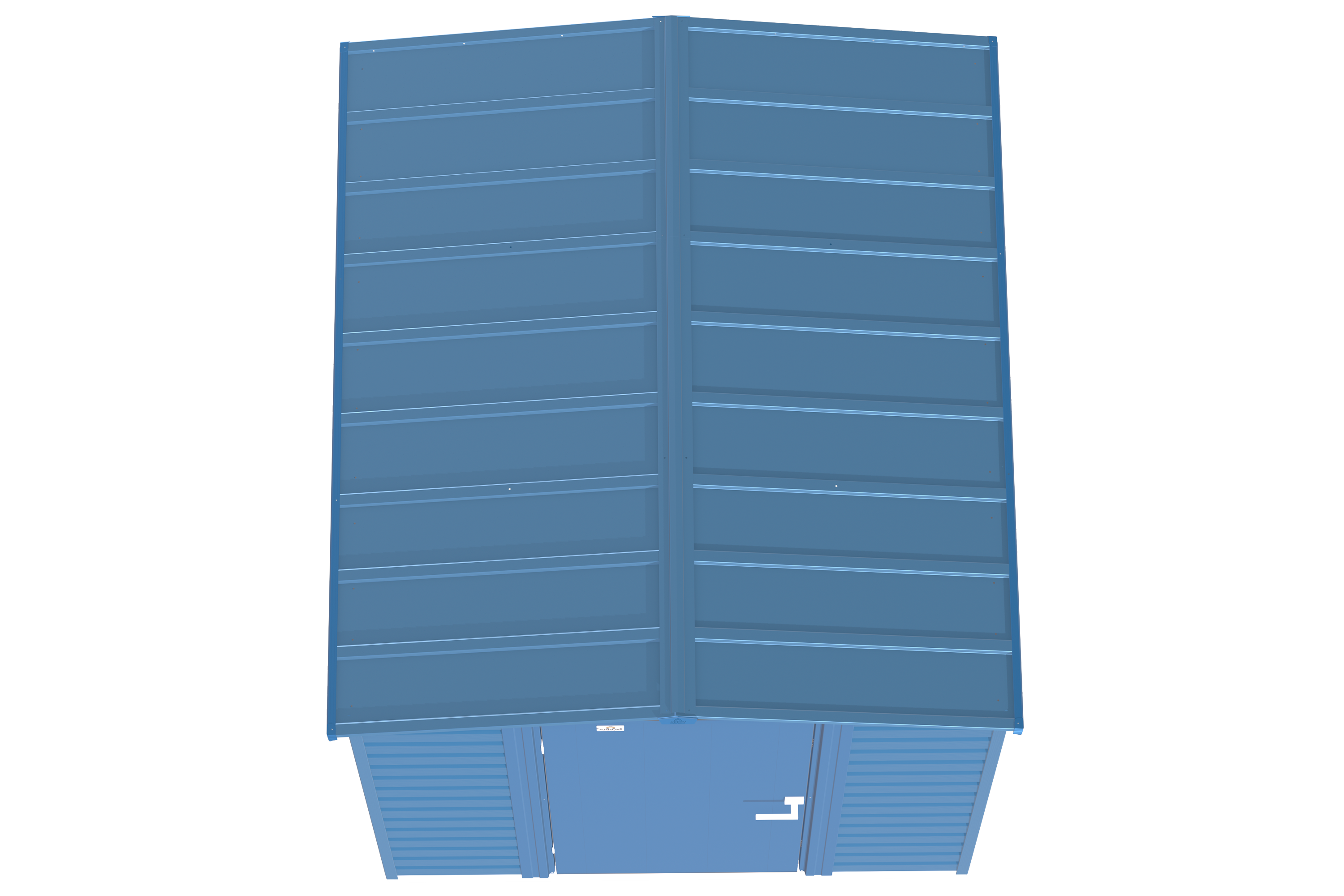 6 ft. x 7 ft. Blue Grey Galvanized Steel Storage Shed