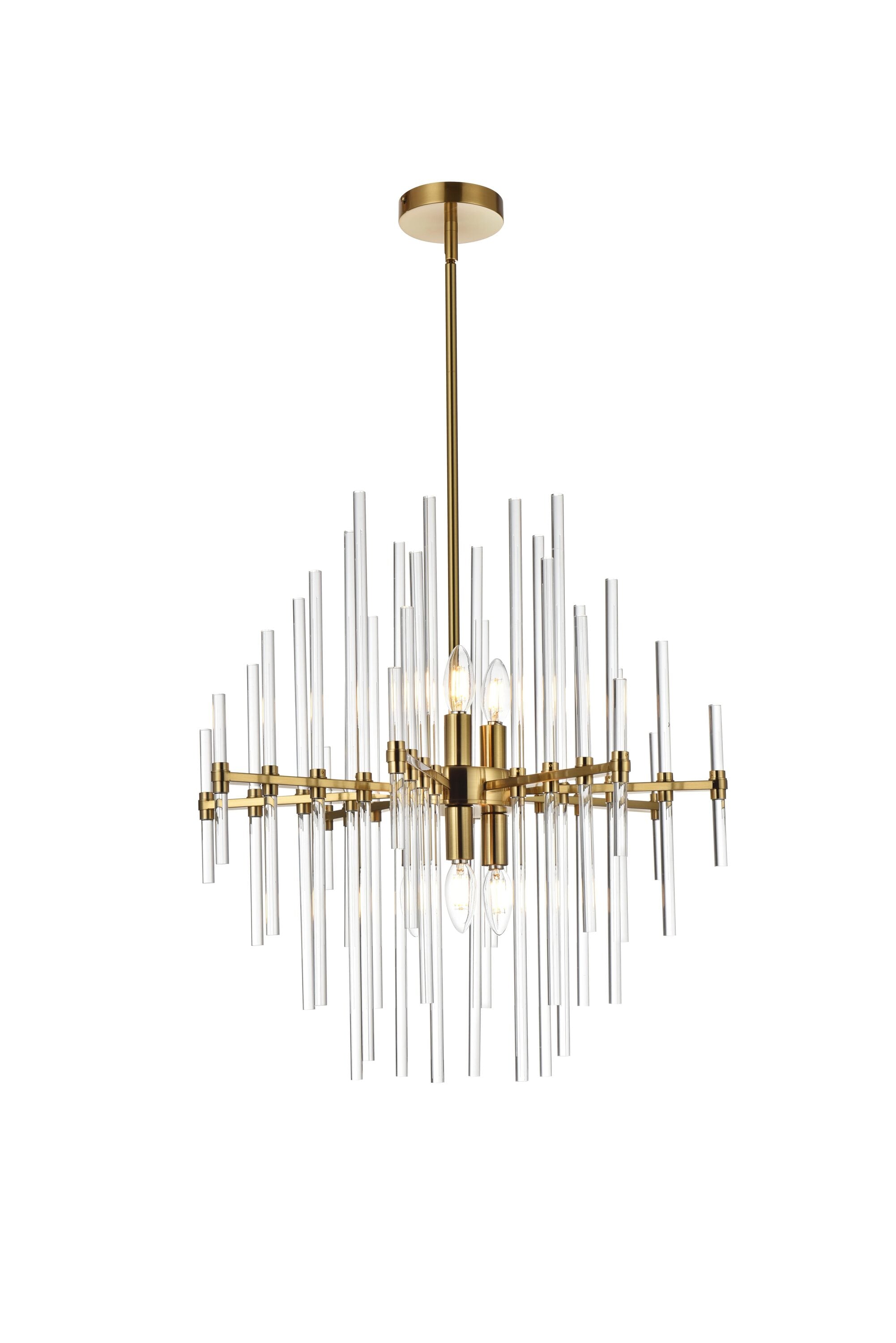 Sienna Gold 6-Light Crystal Pendant Chandelier