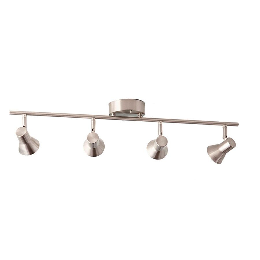 Style Selections Seekott 29.72-in 4-Light Brushed Nickel dimmable