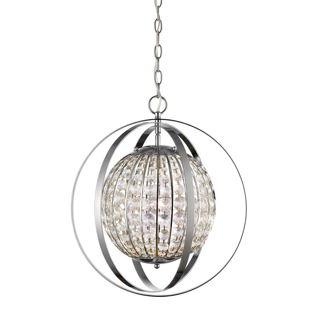 Acclaim Lighting IN11096PN Olivia Polished Nickel Transitional Globe Medium Hanging Pendant light