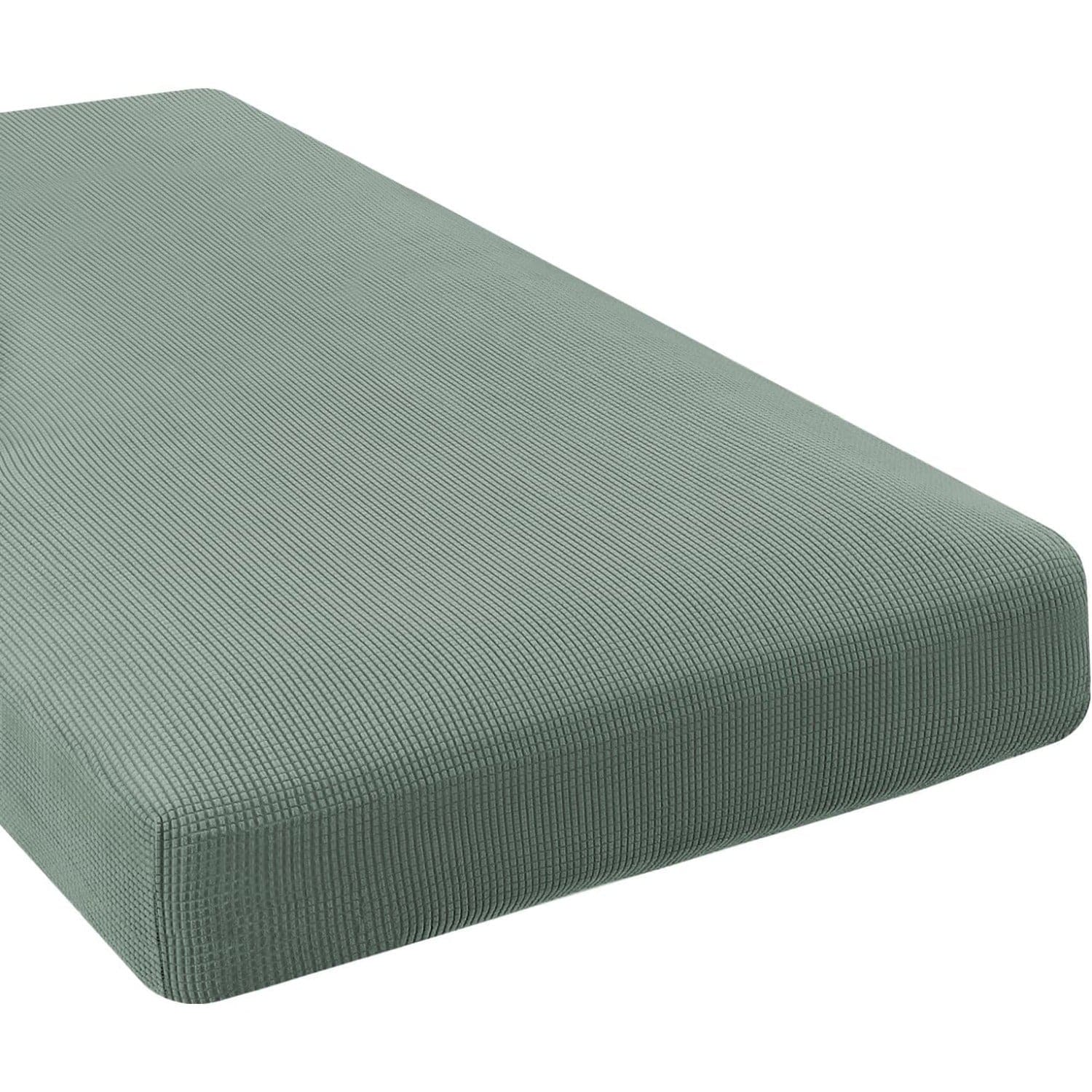 H.Versailtex -  Super Stretch Individual Seat Couch Slipcover Sage 85 Polyester 15 Spandex