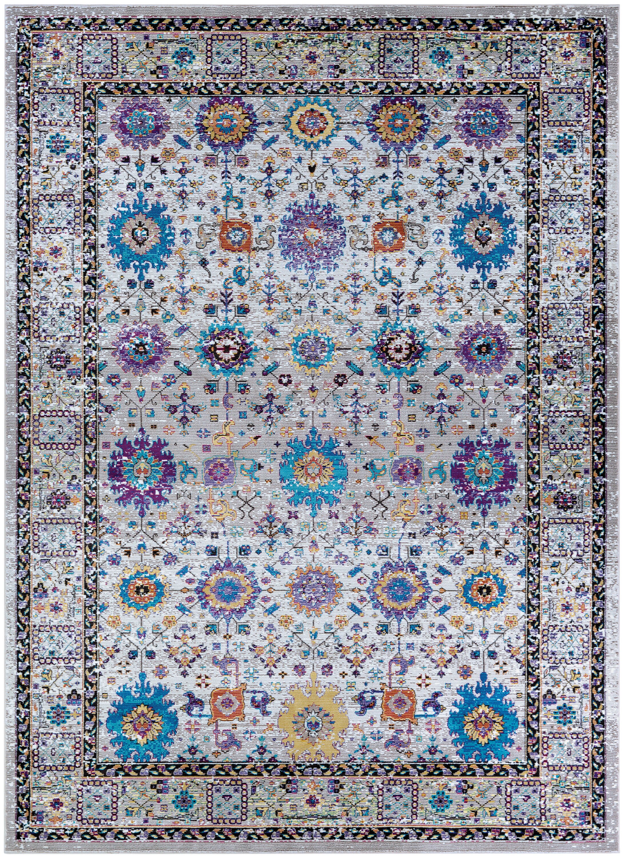 Couristan GYPSY 5 x 7 Mocha Indoor Floral/Botanical Area Rug in the ...