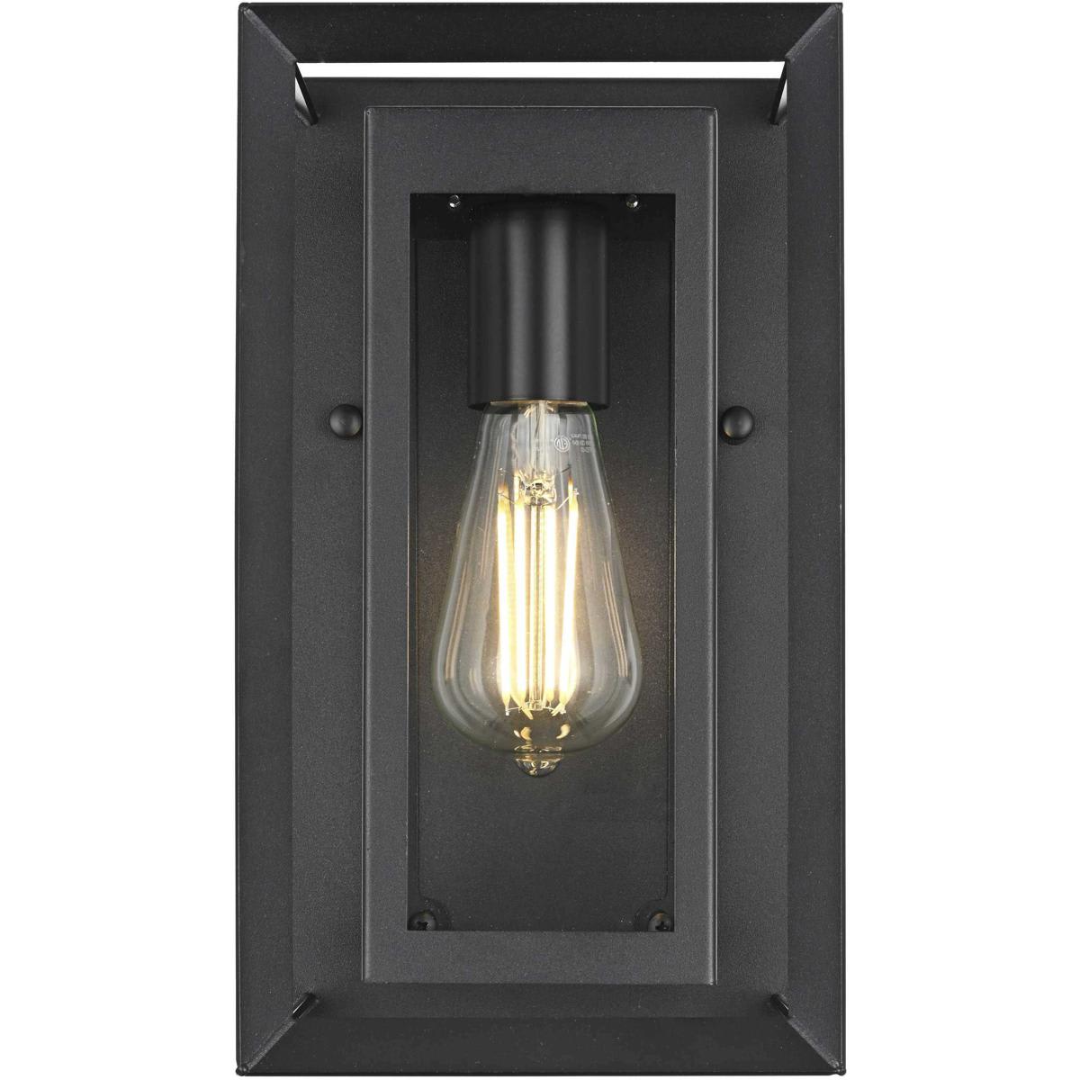 Elegant Lighting 2844832 OD355W12BK Etting 1 Light 12 inch Black Outdoor Wall Sconce
