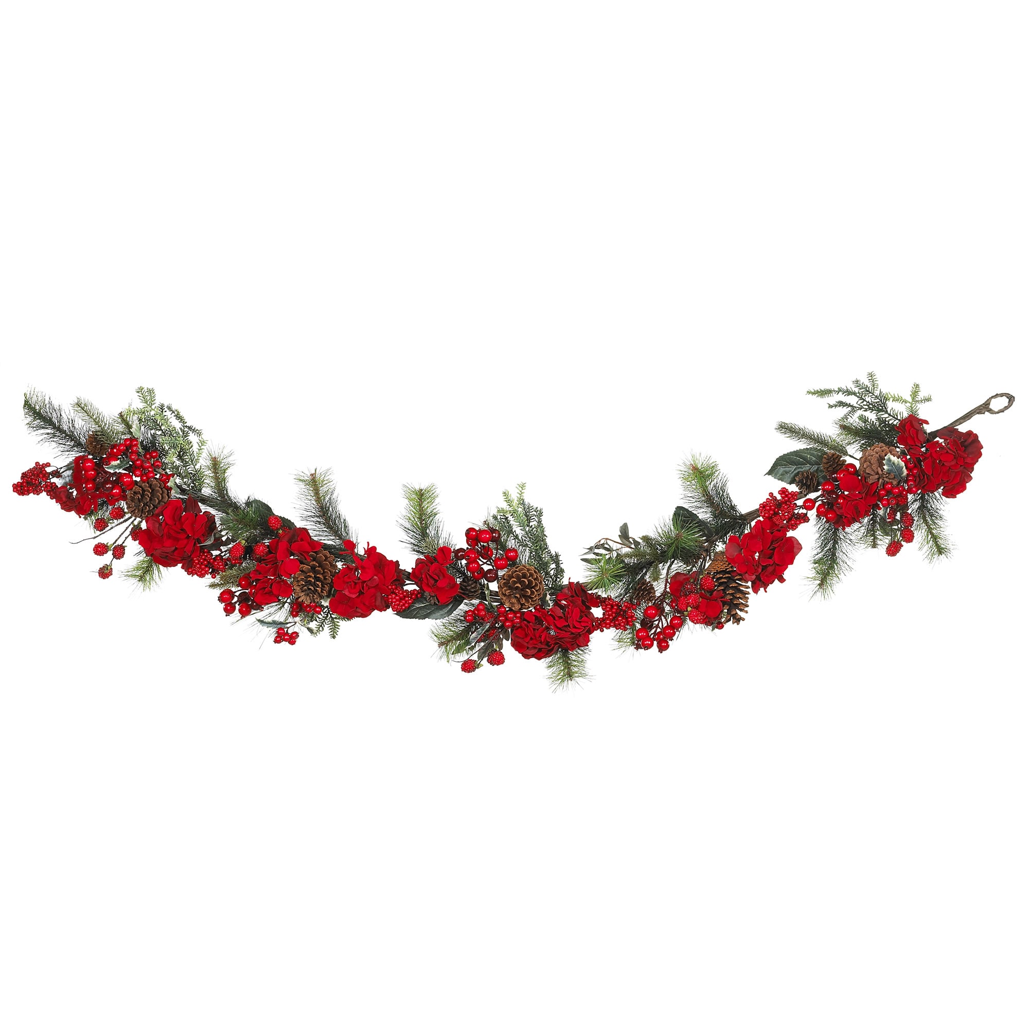 Nearly Natural 4663 Indoor 6.0-Feet Hydrangea Artificial Garland
