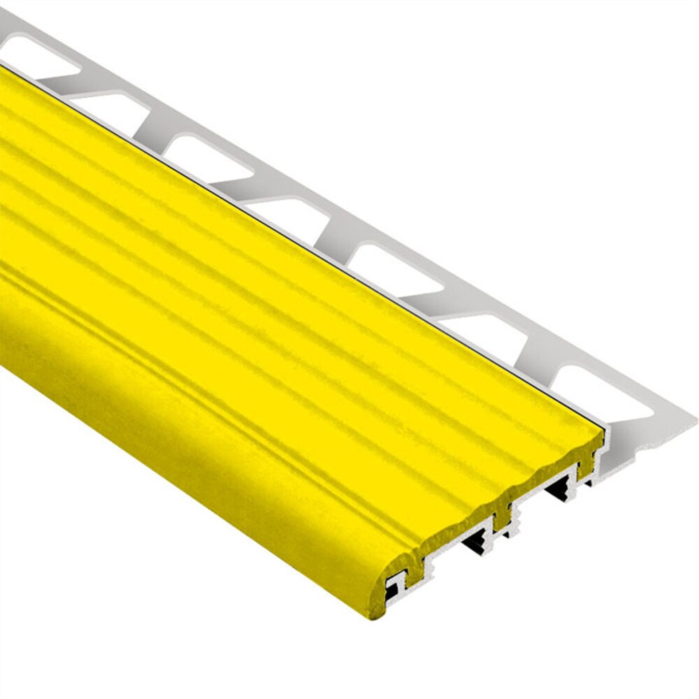 Schluter Systems CG15B Trep-B 0.563-in W x 98.5-in L Yellow Aluminum Stair nose Tile Edge Trim