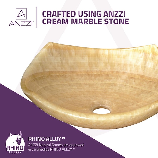 Vespa Natural Stone Vessel Sink in Cream Jade Vespa Natural Stone Vessel Sink in Cream Jade