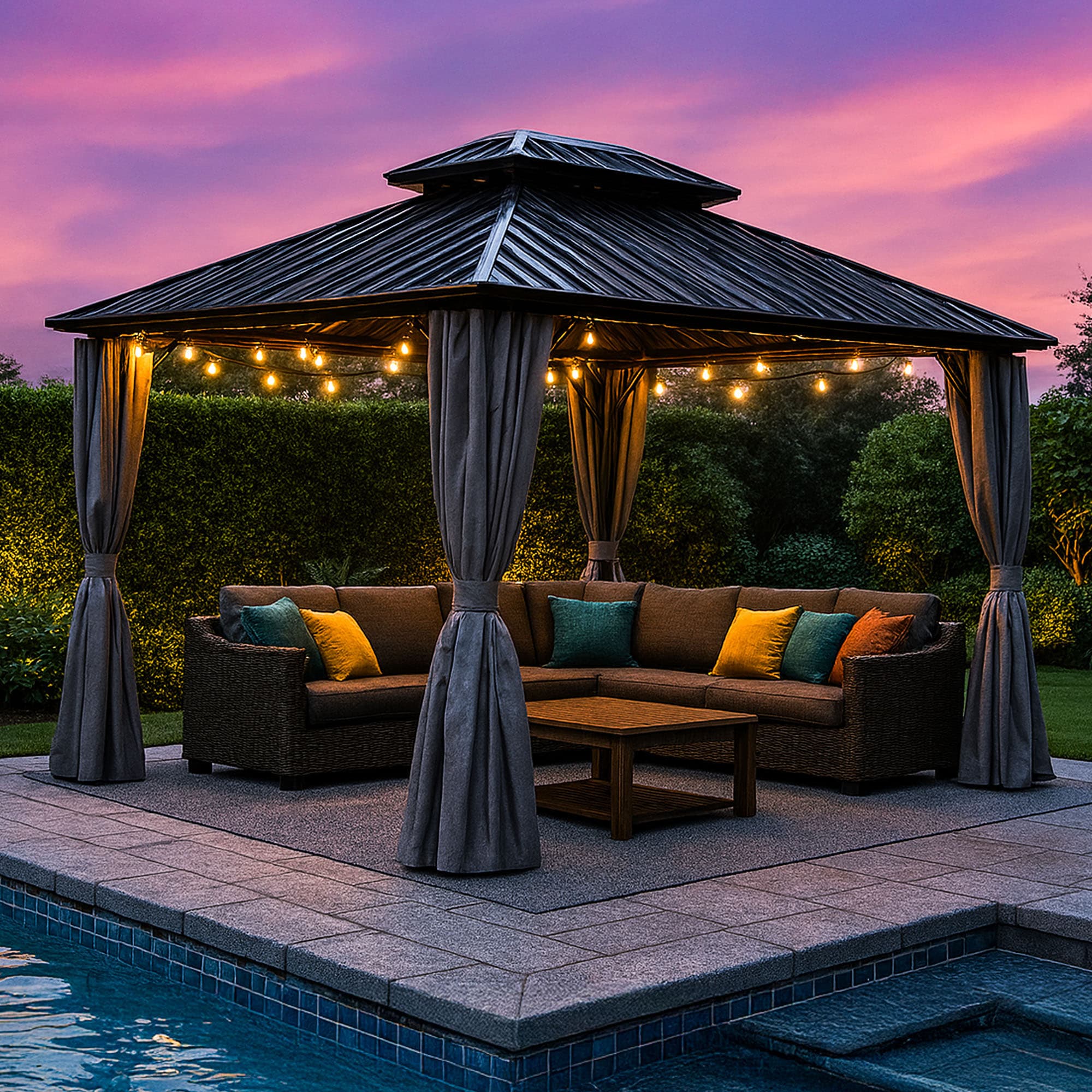 Bybafun YE3500003 Wood-Resin-Gazebos - View #4