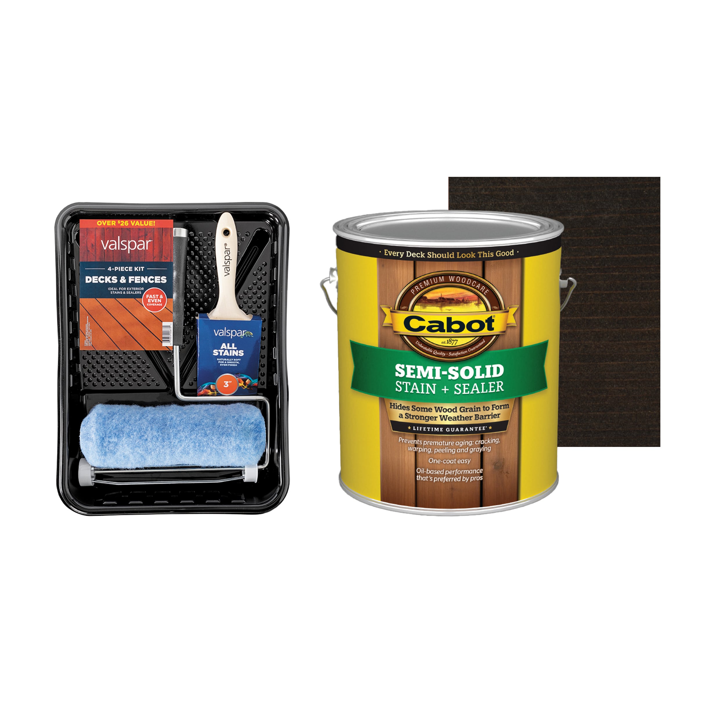 Cabot  Semi-Solid Black Exterior Stain Project Kit