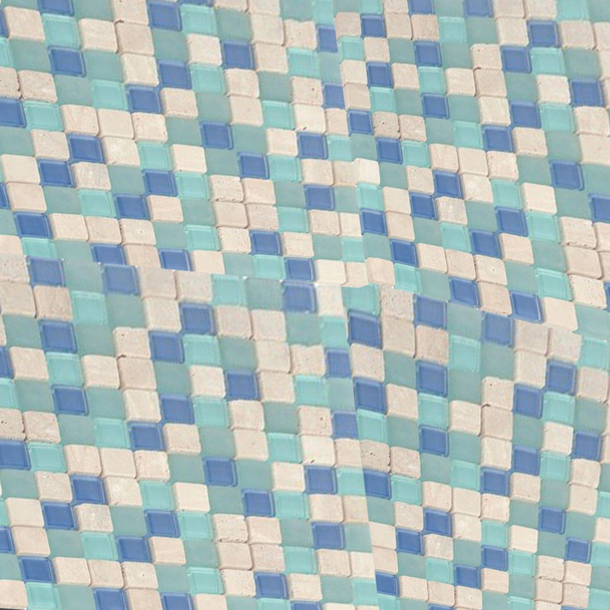 Elida Ceramica LW230131001 Water Springs Brick 12-in x 12-in Multi-finish Glass/Stone Linear Mosaic Wall Tile (8.721-sq. ft/ Carton)