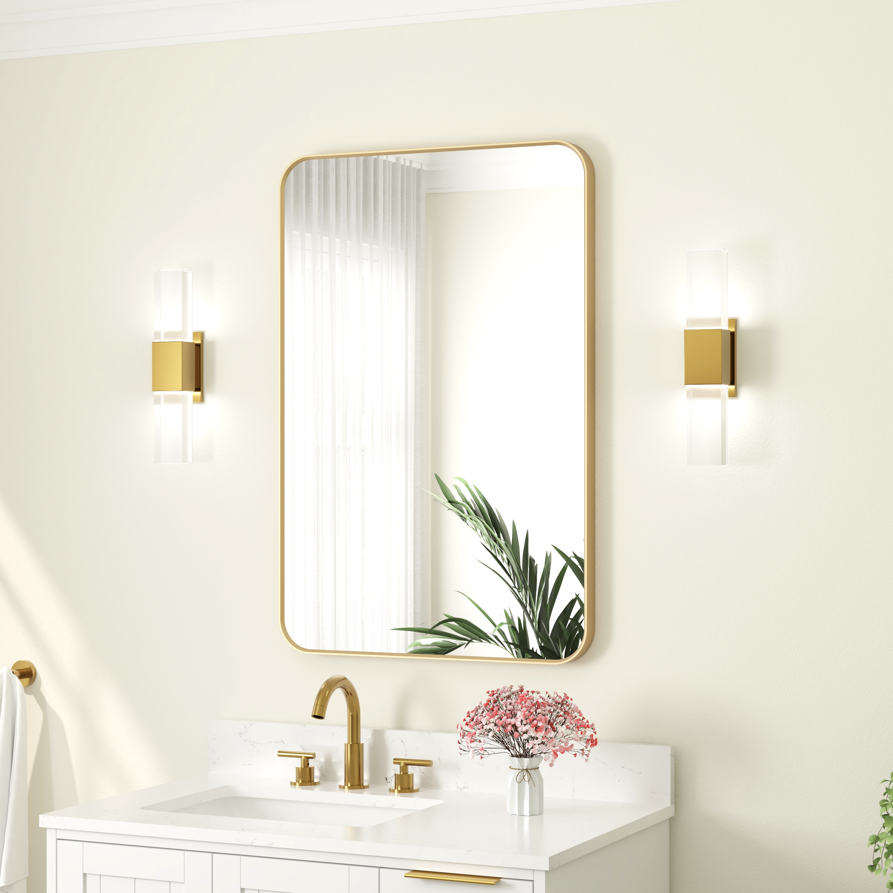 WELLFOR F1MR2436BG Framed-Bath-Mirrors - View #3