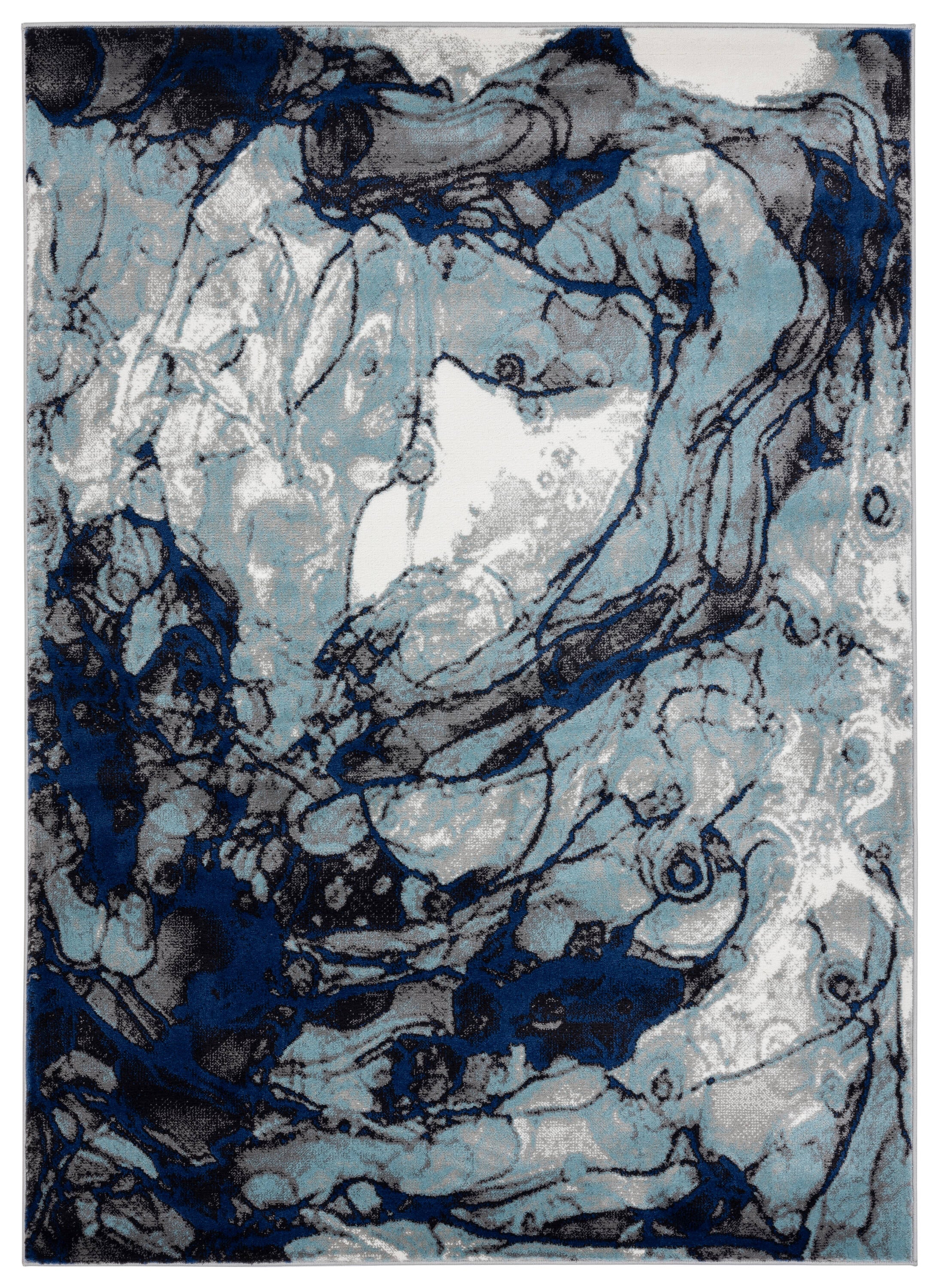 Samos Multicolor Abstract Polypropylene Rectangular Area Rug