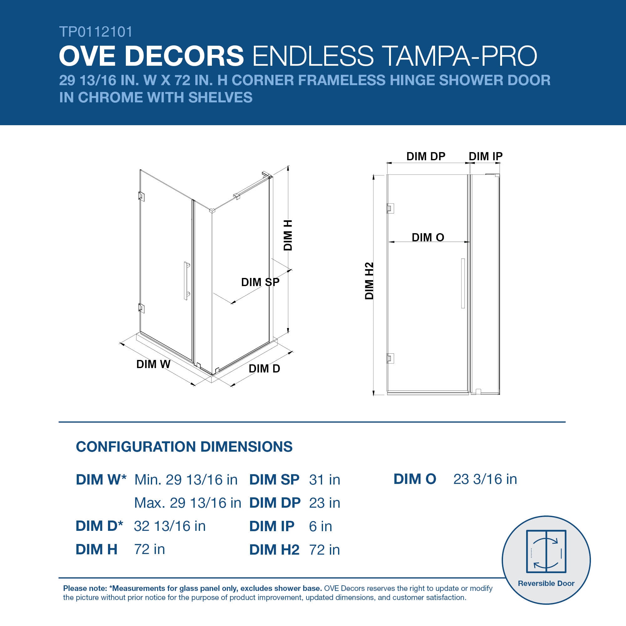 OVE Decors 828796081696 Shower-Doors - View #2