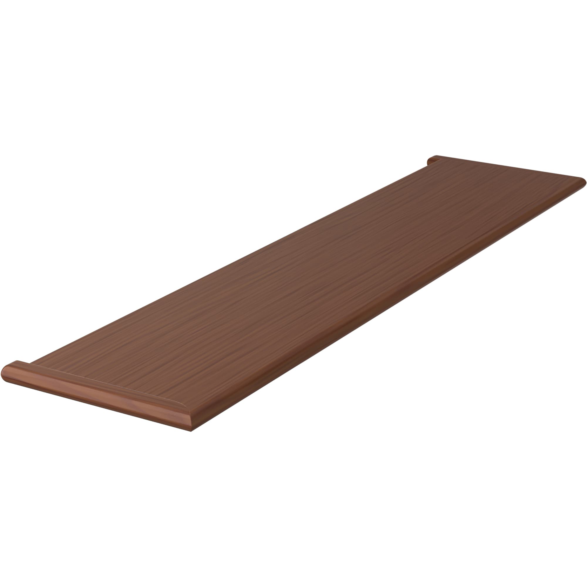 L.J. Smith Stair Systems 807011X48MR2-C 48-in x 11.5-in x 1-in Brown Cherry Double return Bullnose Stair Tread