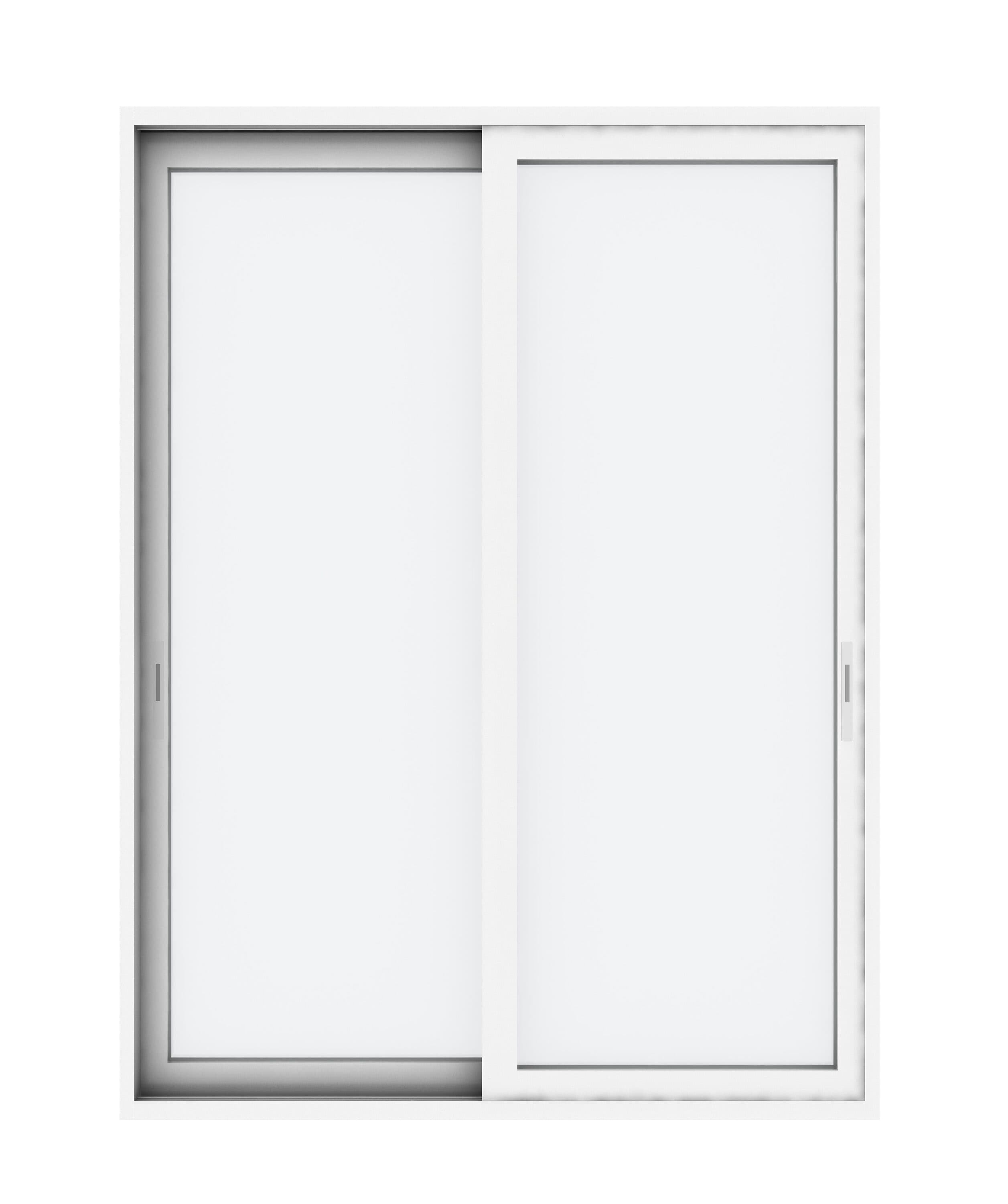 Best Build Tech - Patio Doors 72-in x 96-in x 6-4/5-in Jamb White Aluminum Universal Sliding Pati...