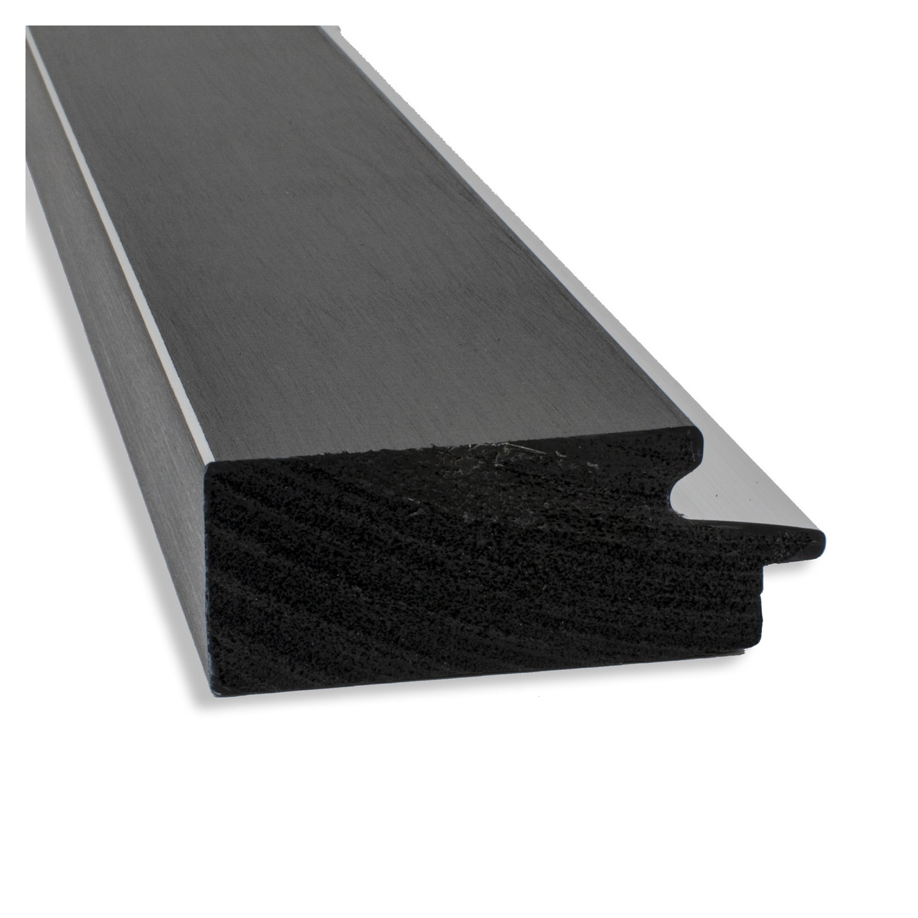 Eva 45" x 35" Black and Silver Beveled Wall Mirror